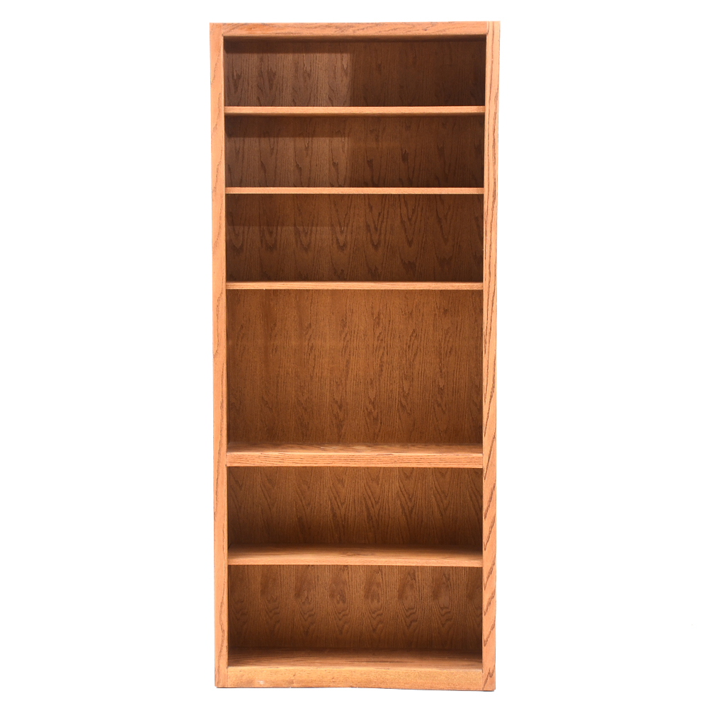 Oak Veneer Bookcase EBTH