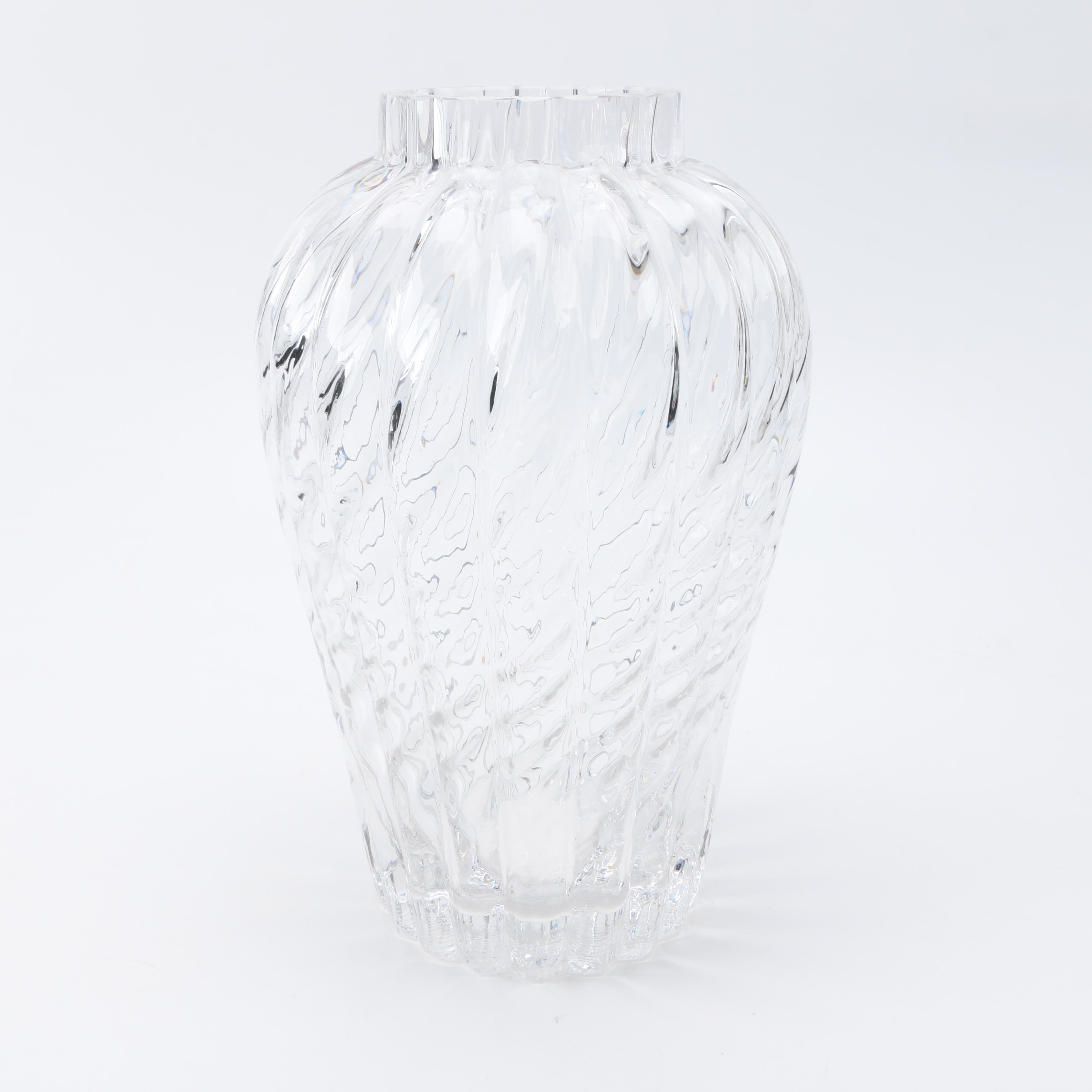 Tiffany and Co. "Oriental" Crystal Vase