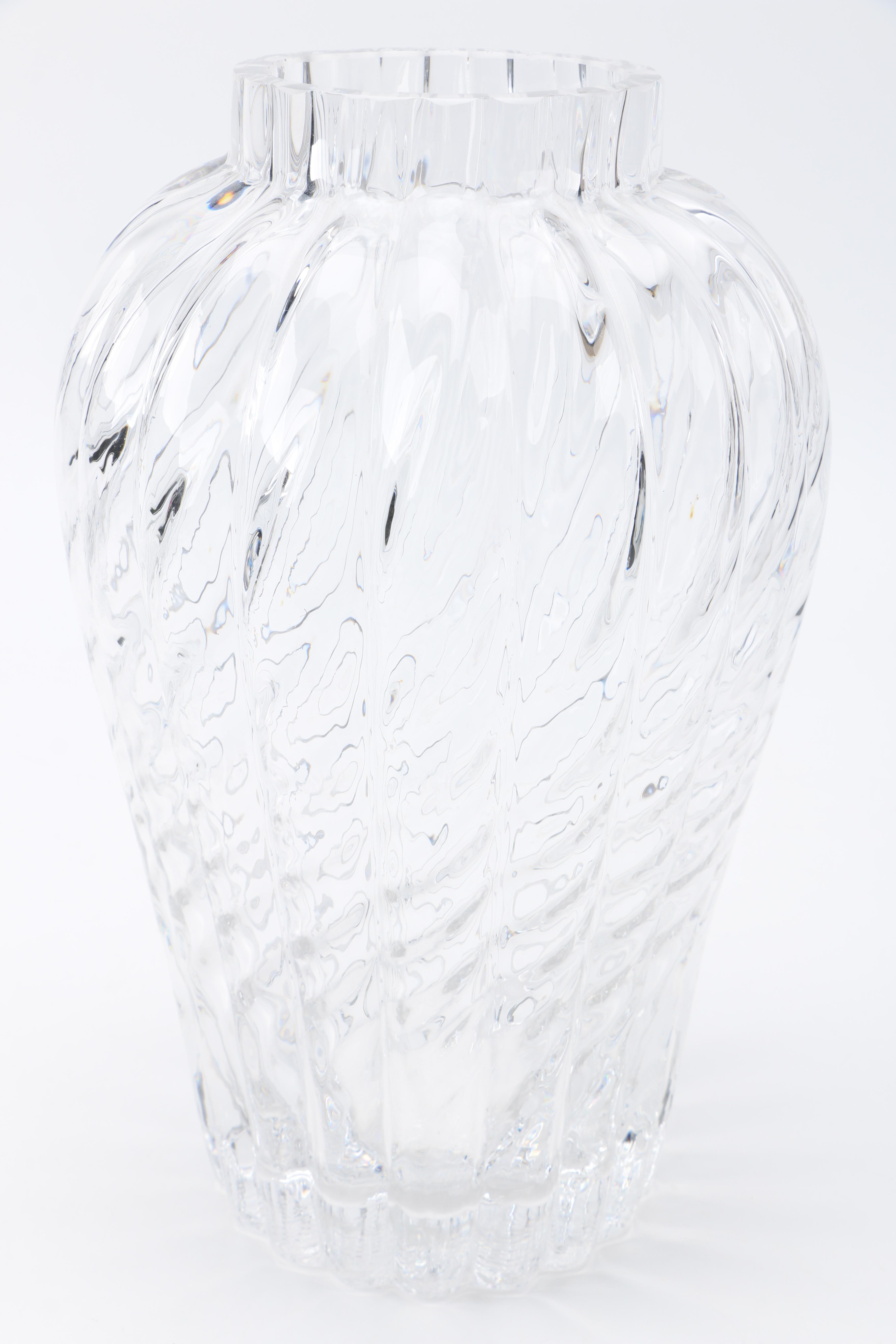 Tiffany and Co. "Oriental" Crystal Vase