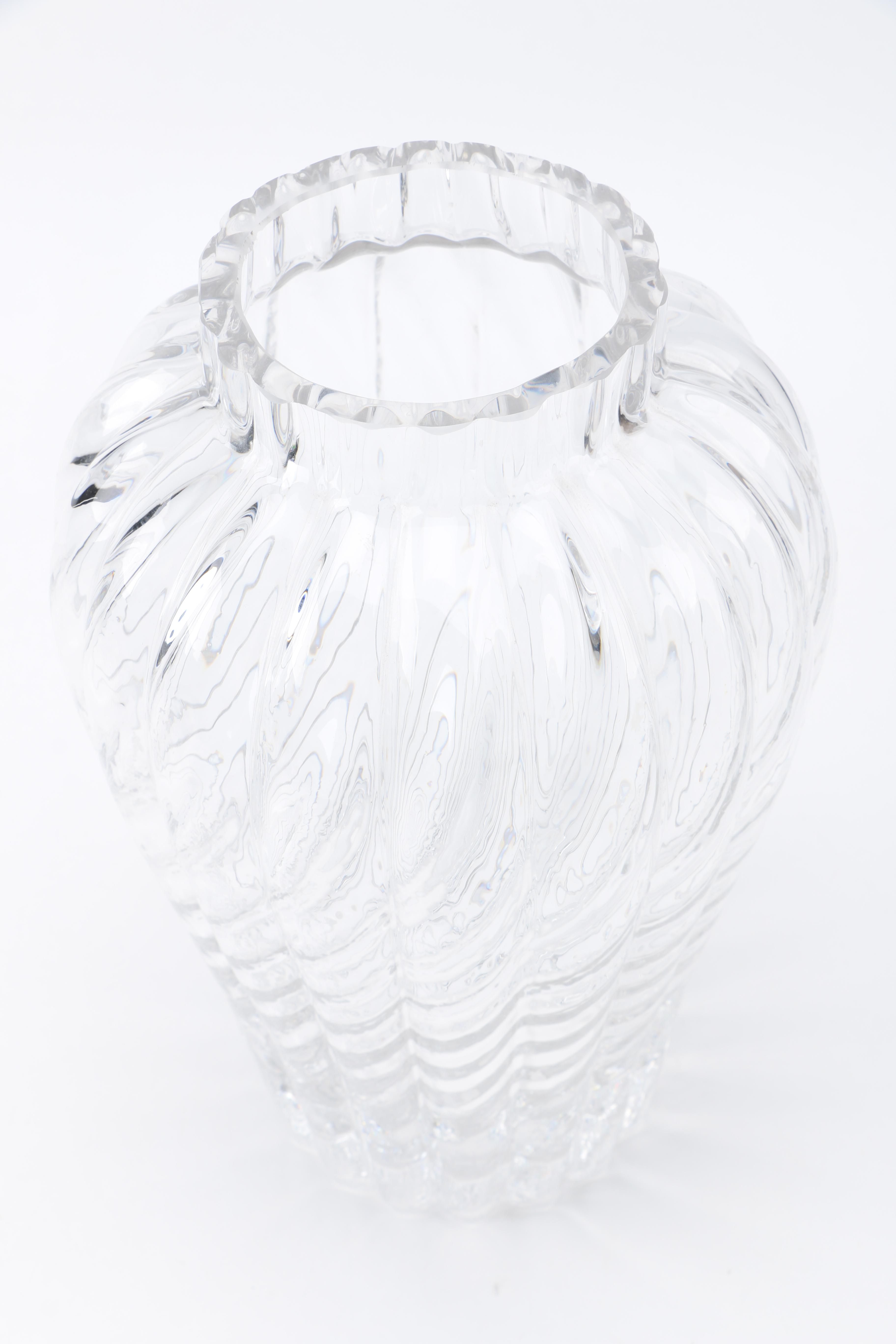 Tiffany and Co. "Oriental" Crystal Vase