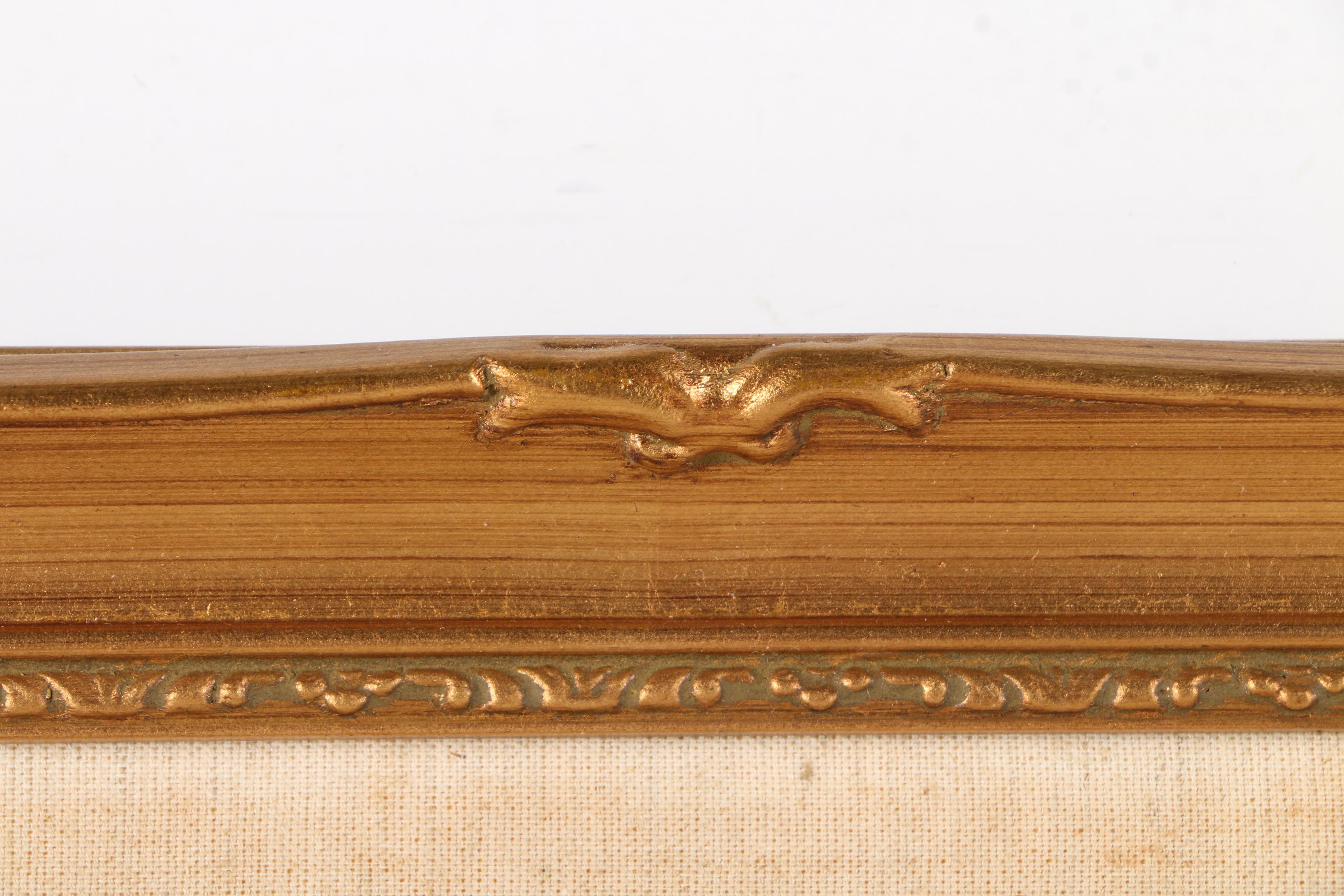 Oil Painting on Board of a Path Crossing a Spring Landscape