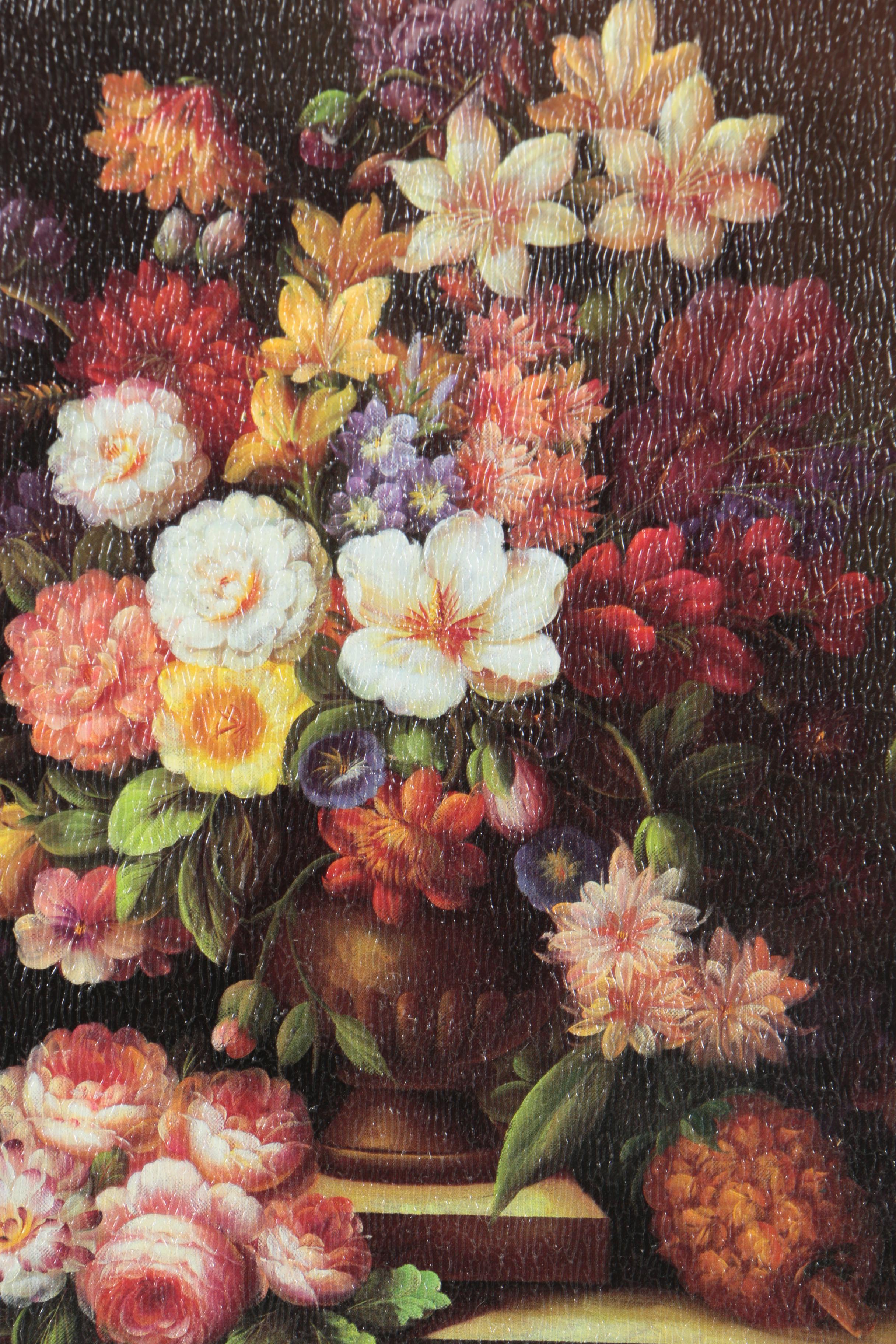 Offset Lithographs of Abundant Flower Still Lifes