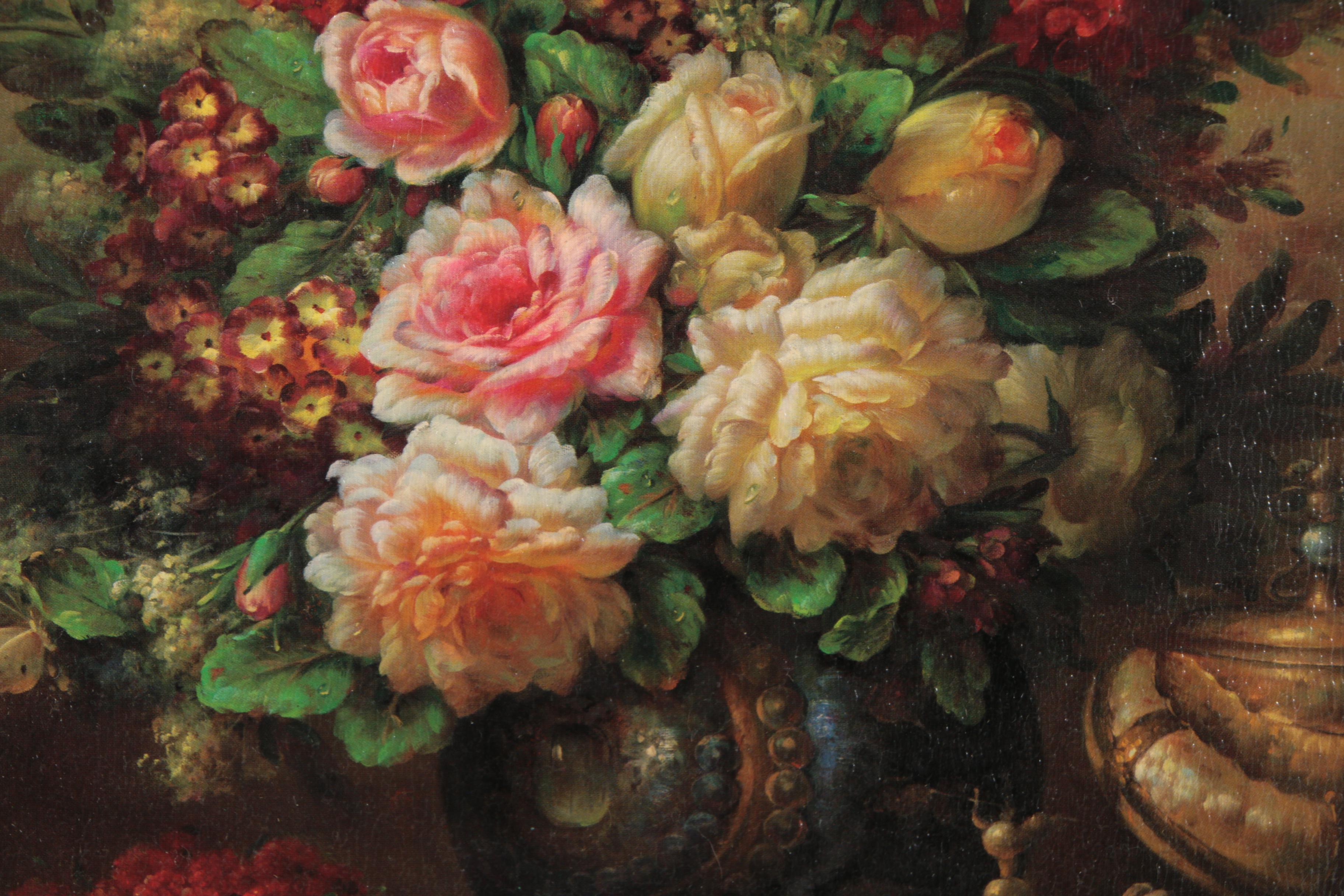 Offset Lithographs of Abundant Flower Still Lifes