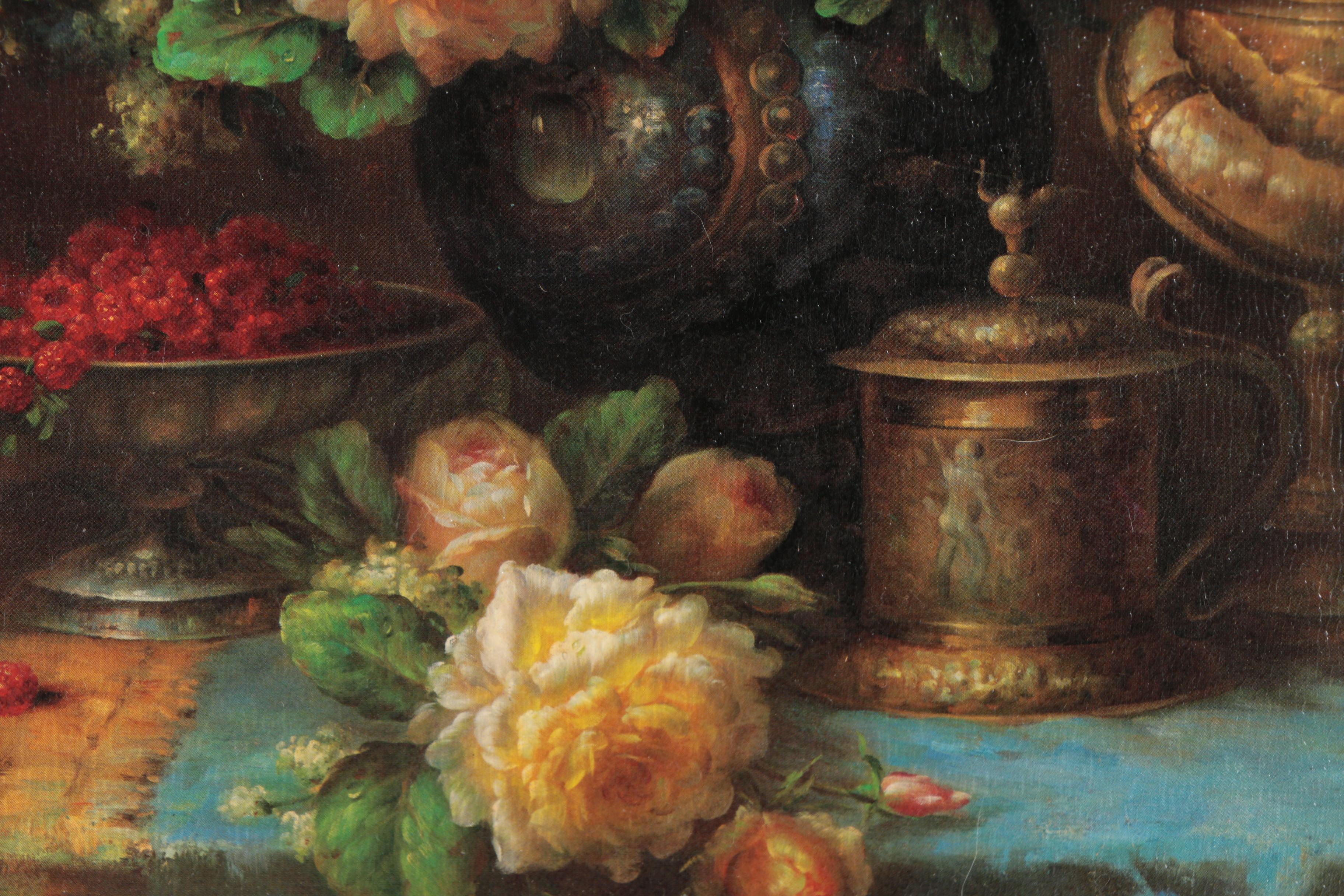 Offset Lithographs of Abundant Flower Still Lifes