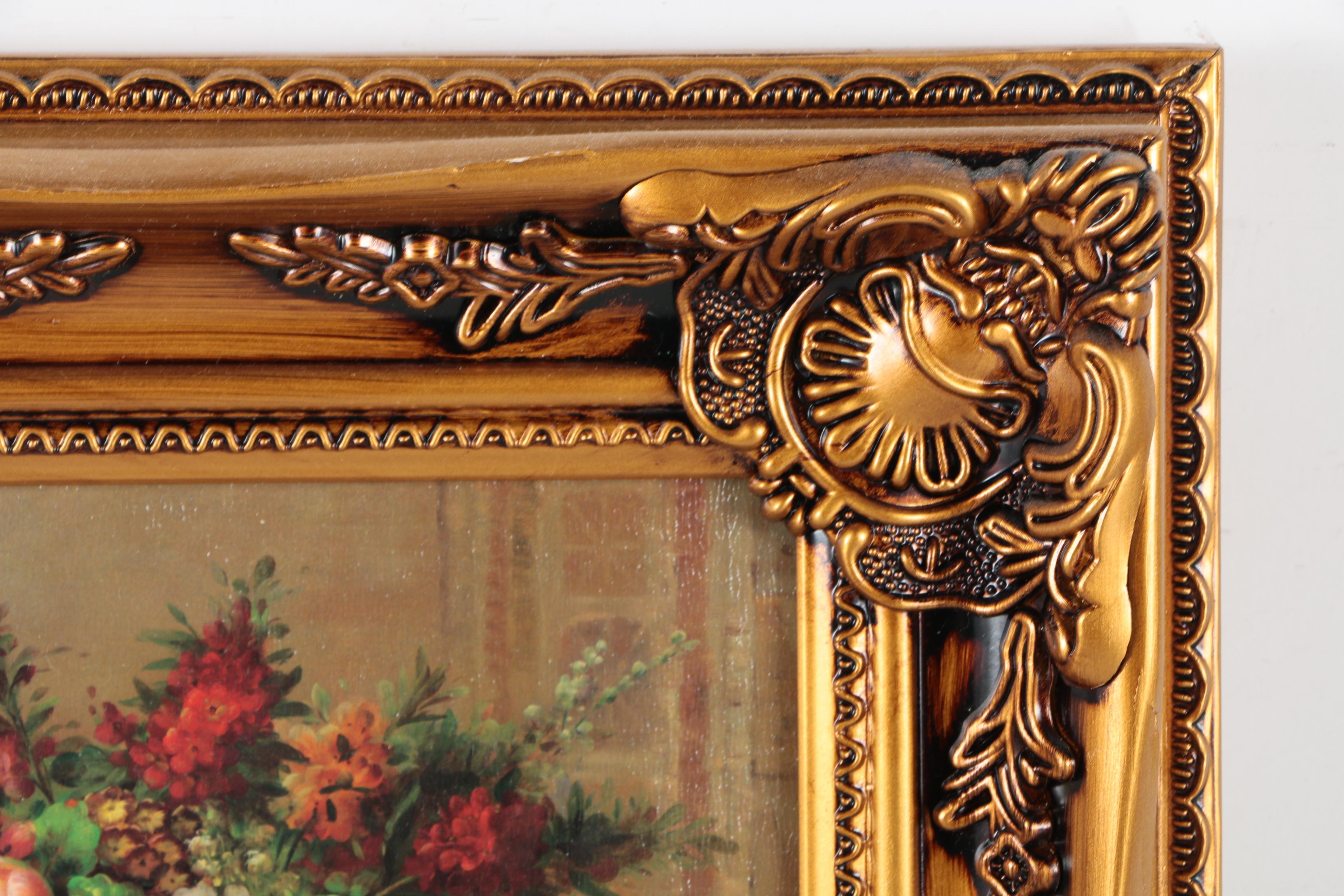 Offset Lithographs of Abundant Flower Still Lifes