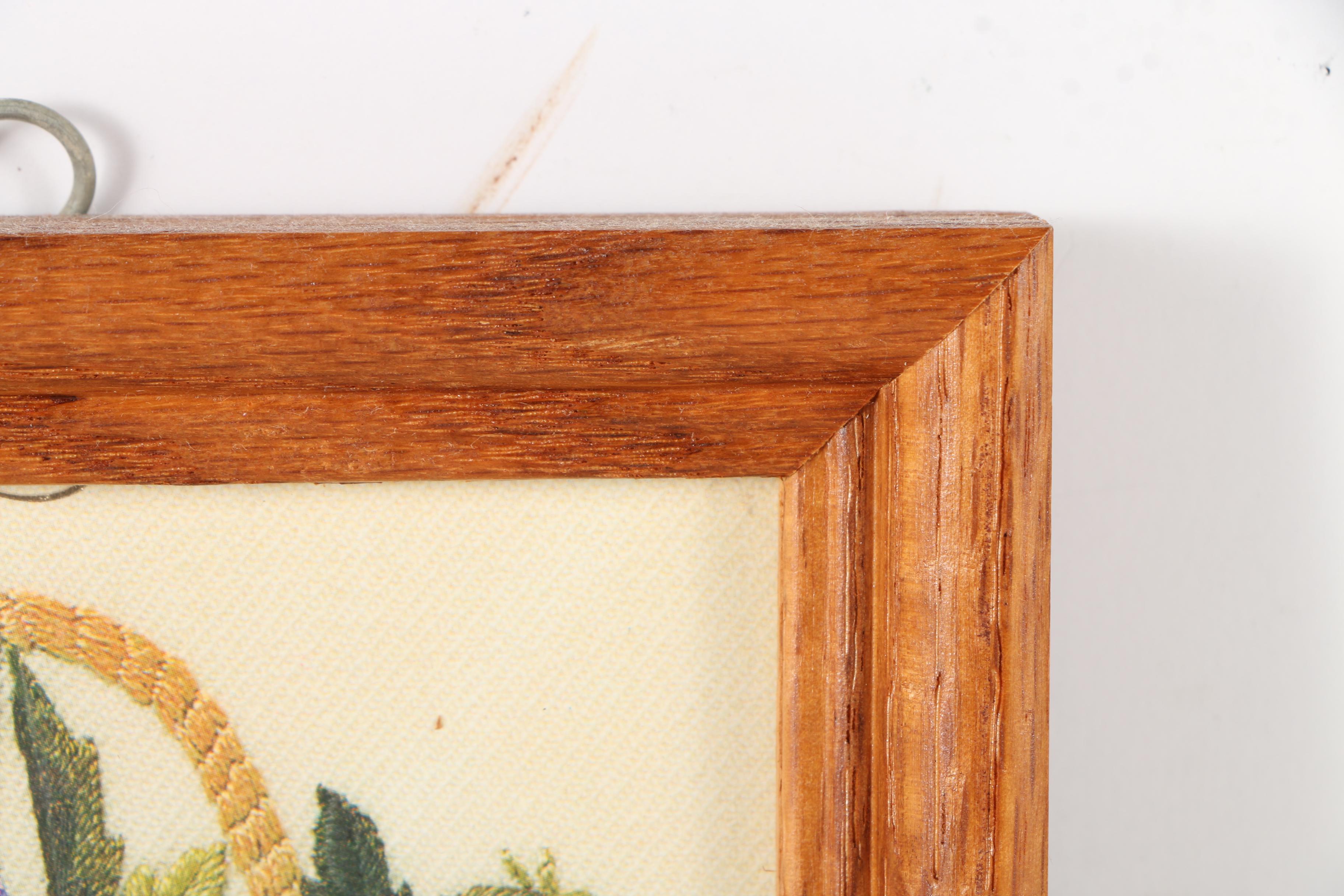 Offset Lithograph of Floral Embroidery