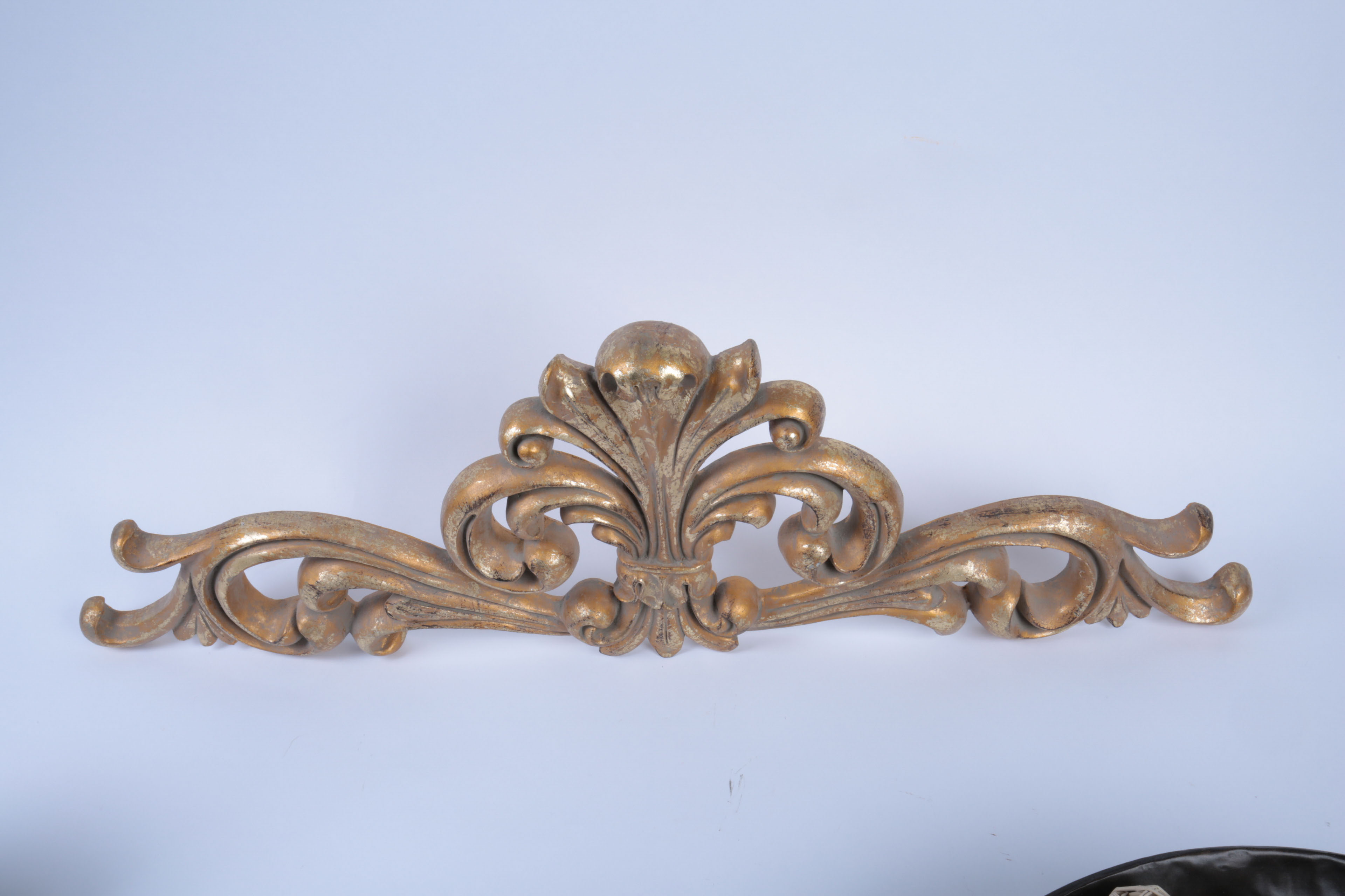 Collection of Ornate Black and Gold Tone Decor