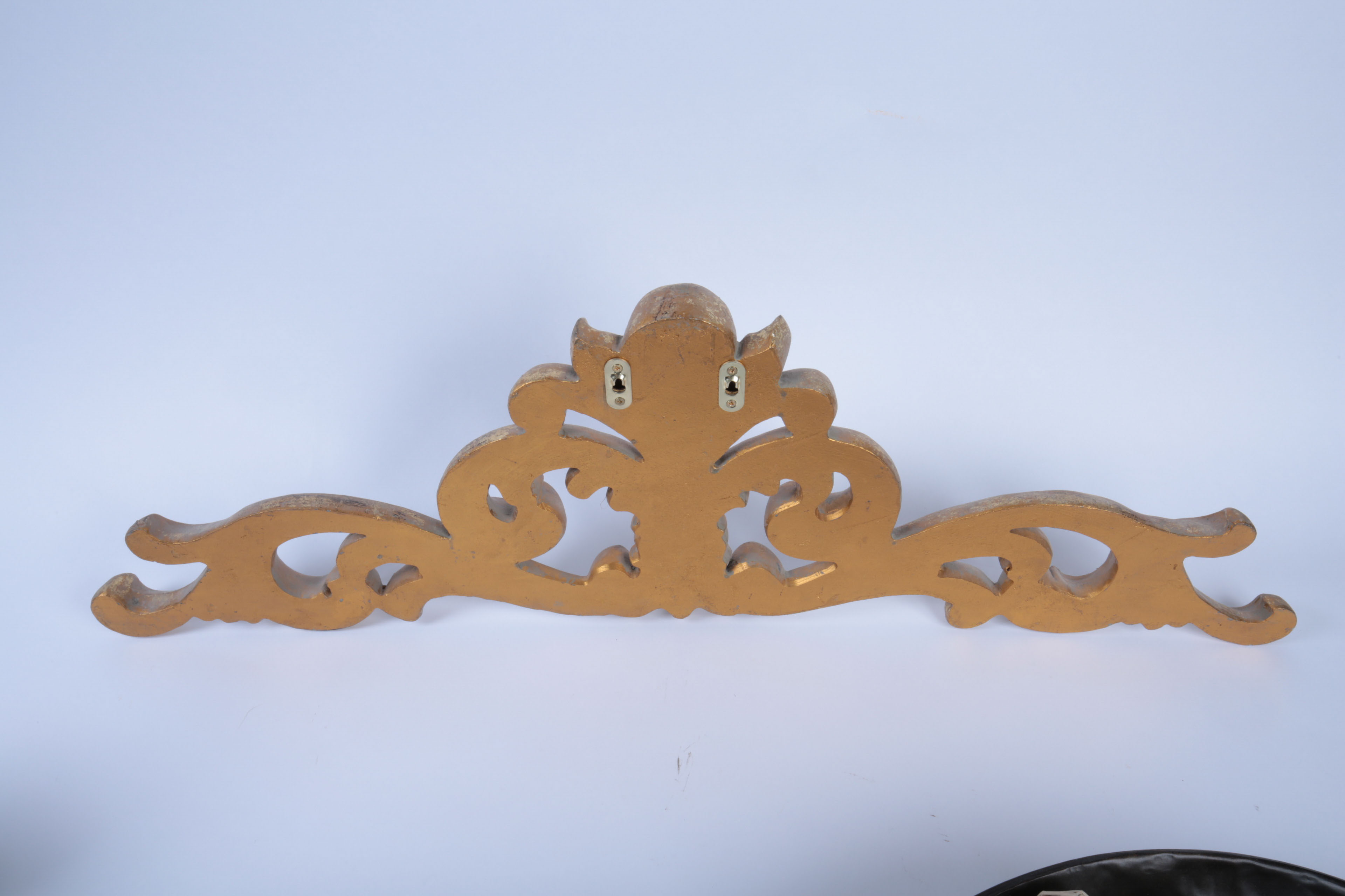 Collection of Ornate Black and Gold Tone Decor