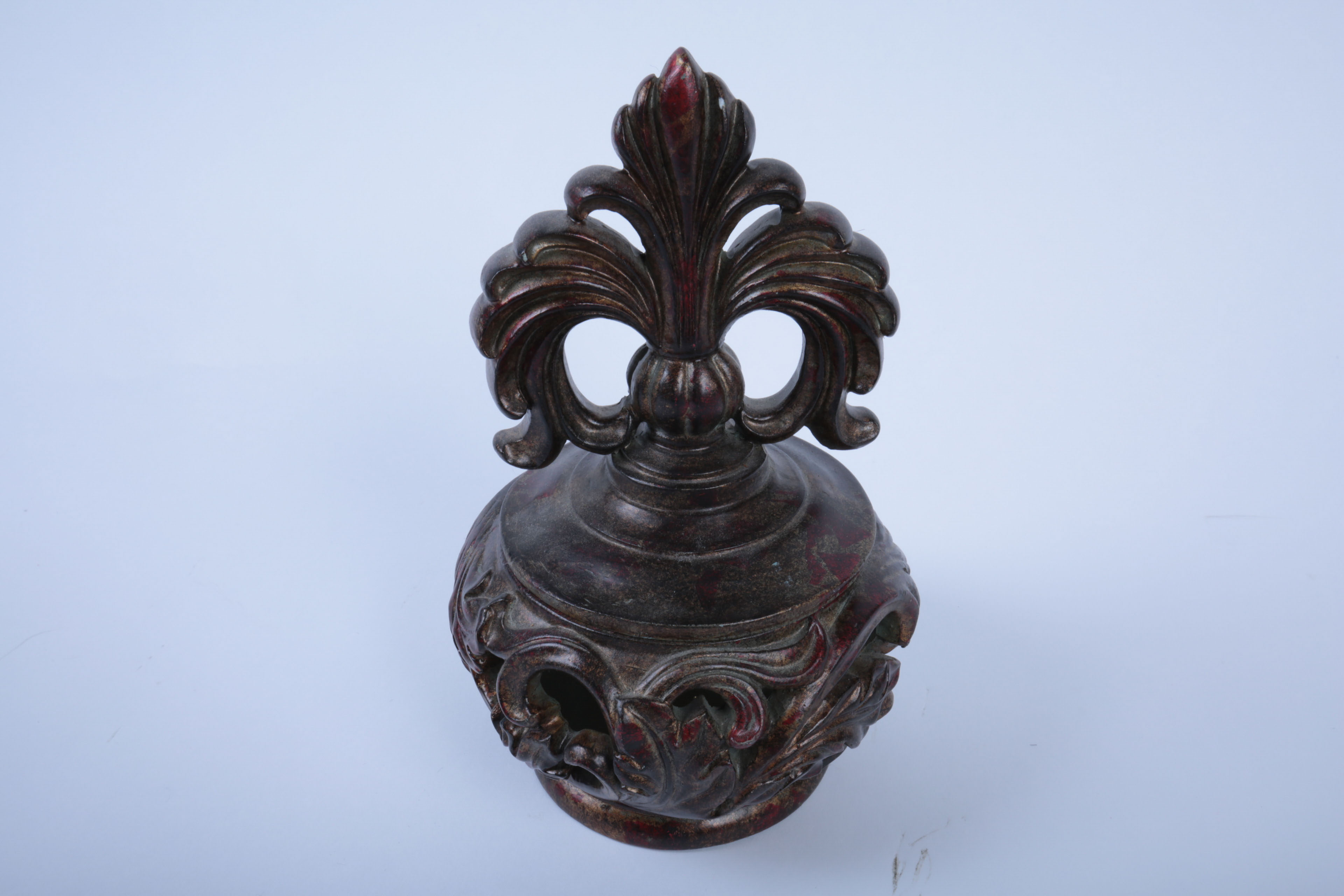 Collection of Ornate Black and Gold Tone Decor