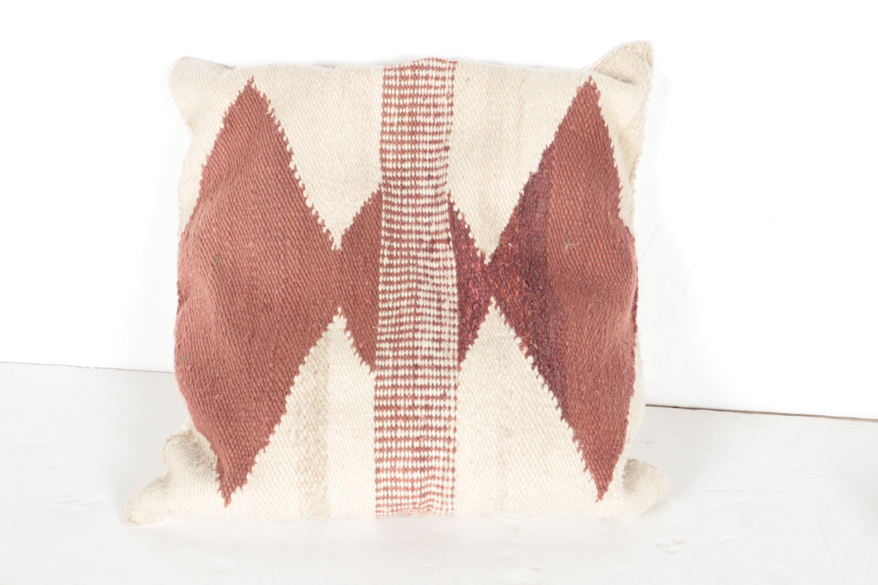 Two Large Pehuen Patagonia Designs Wool Pillows