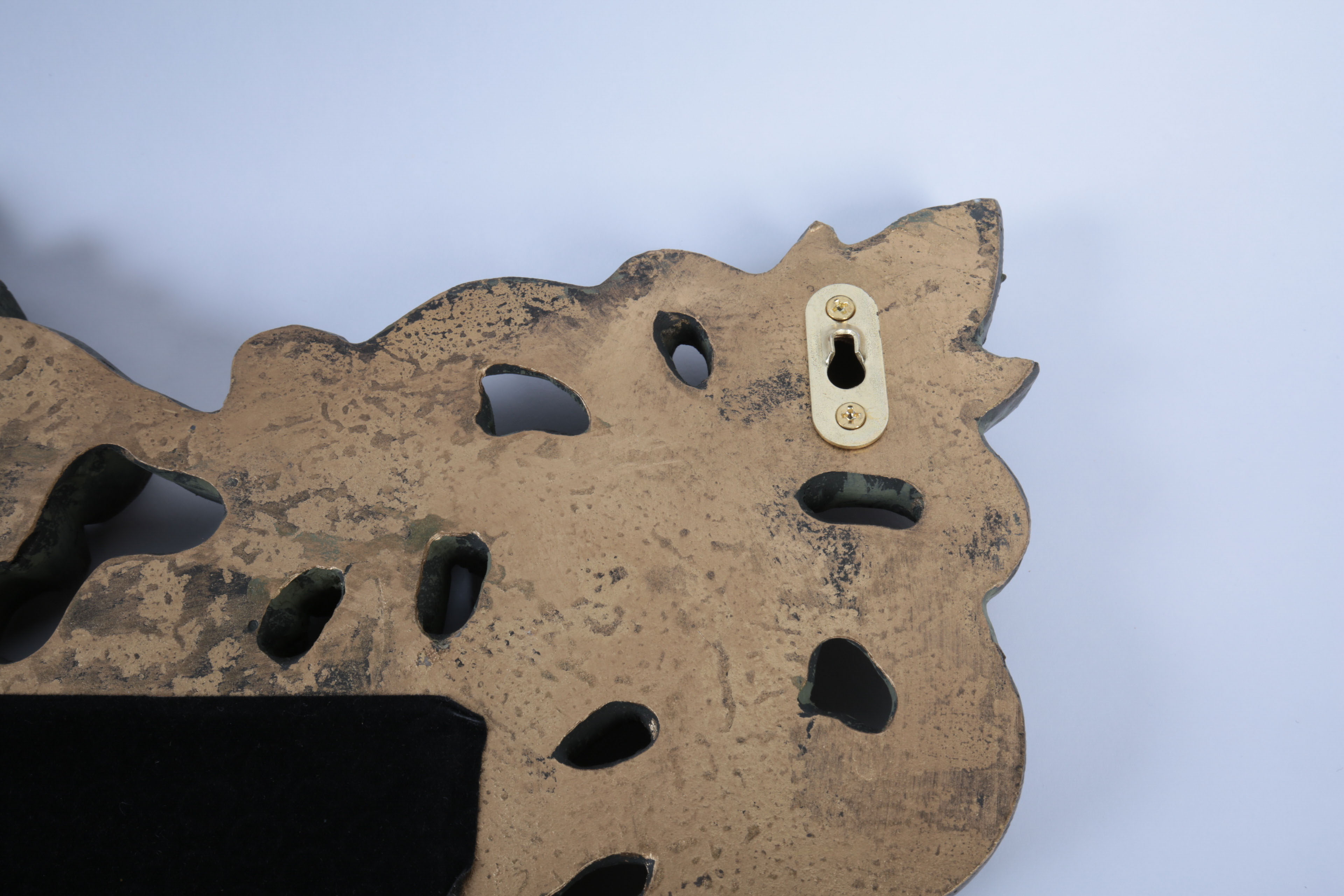 Collection of Ornate Black and Gold Tone Decor