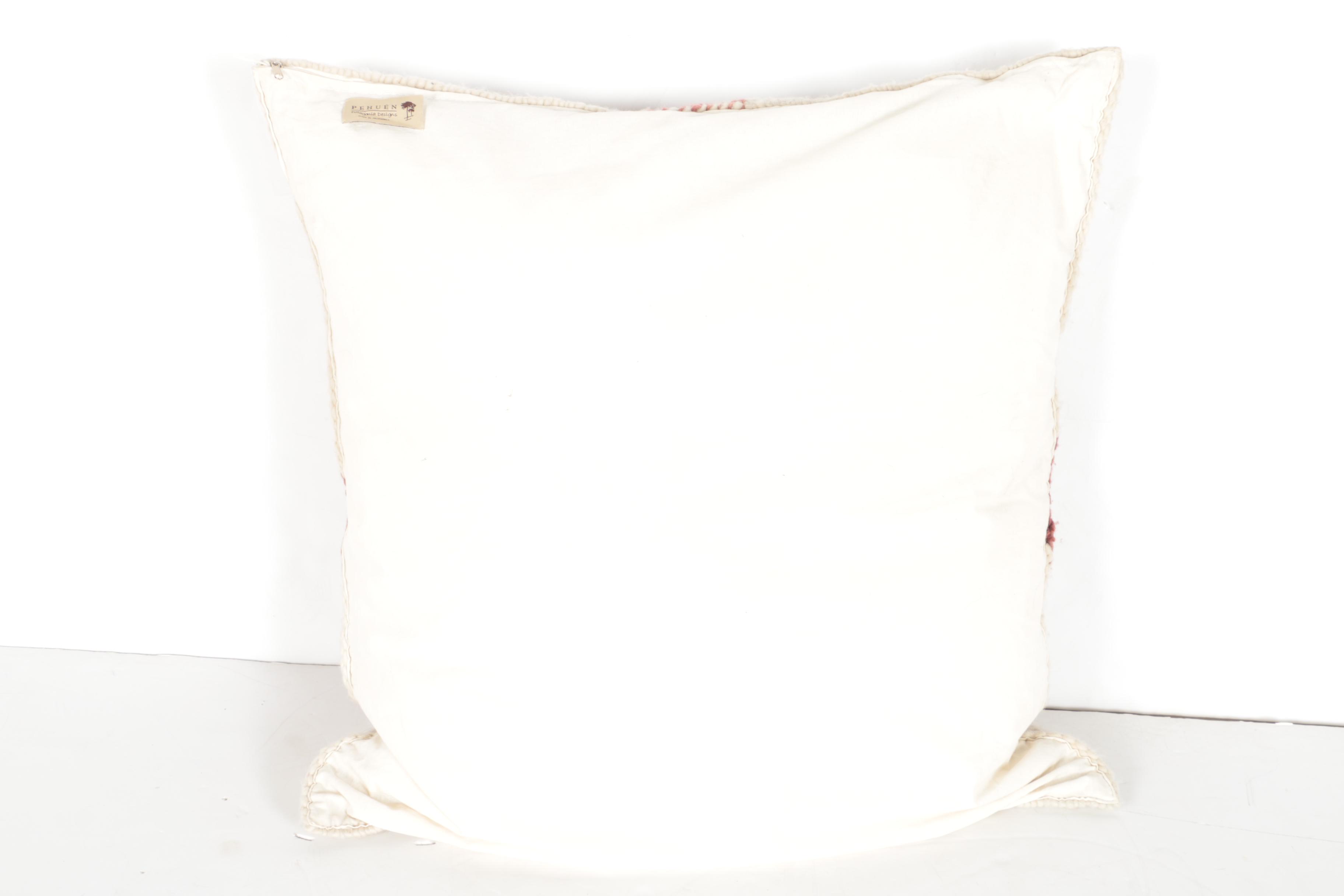 Two Large Pehuen Patagonia Designs Wool Pillows