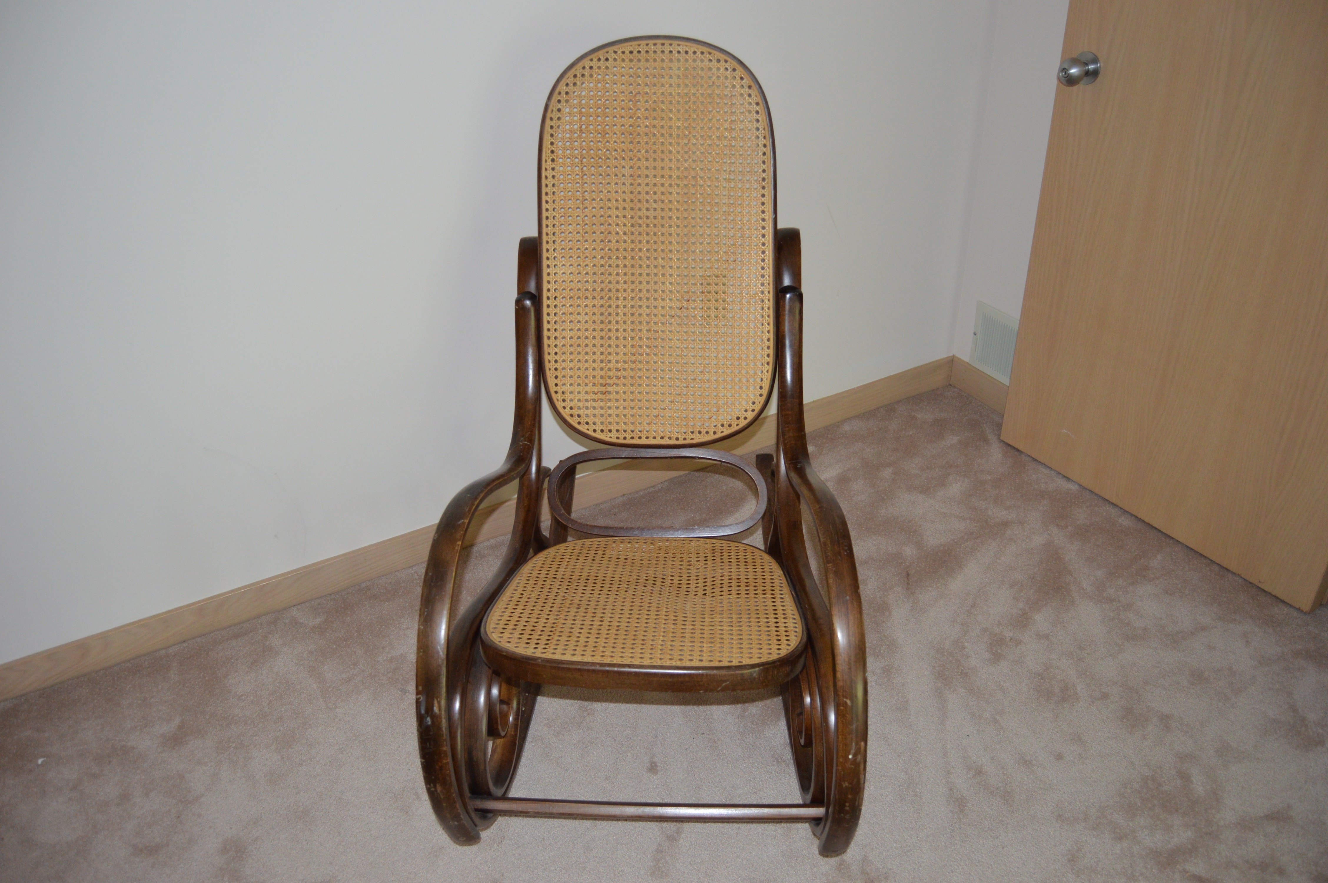 Thonet Style Bentwood Cane Rocking Chair