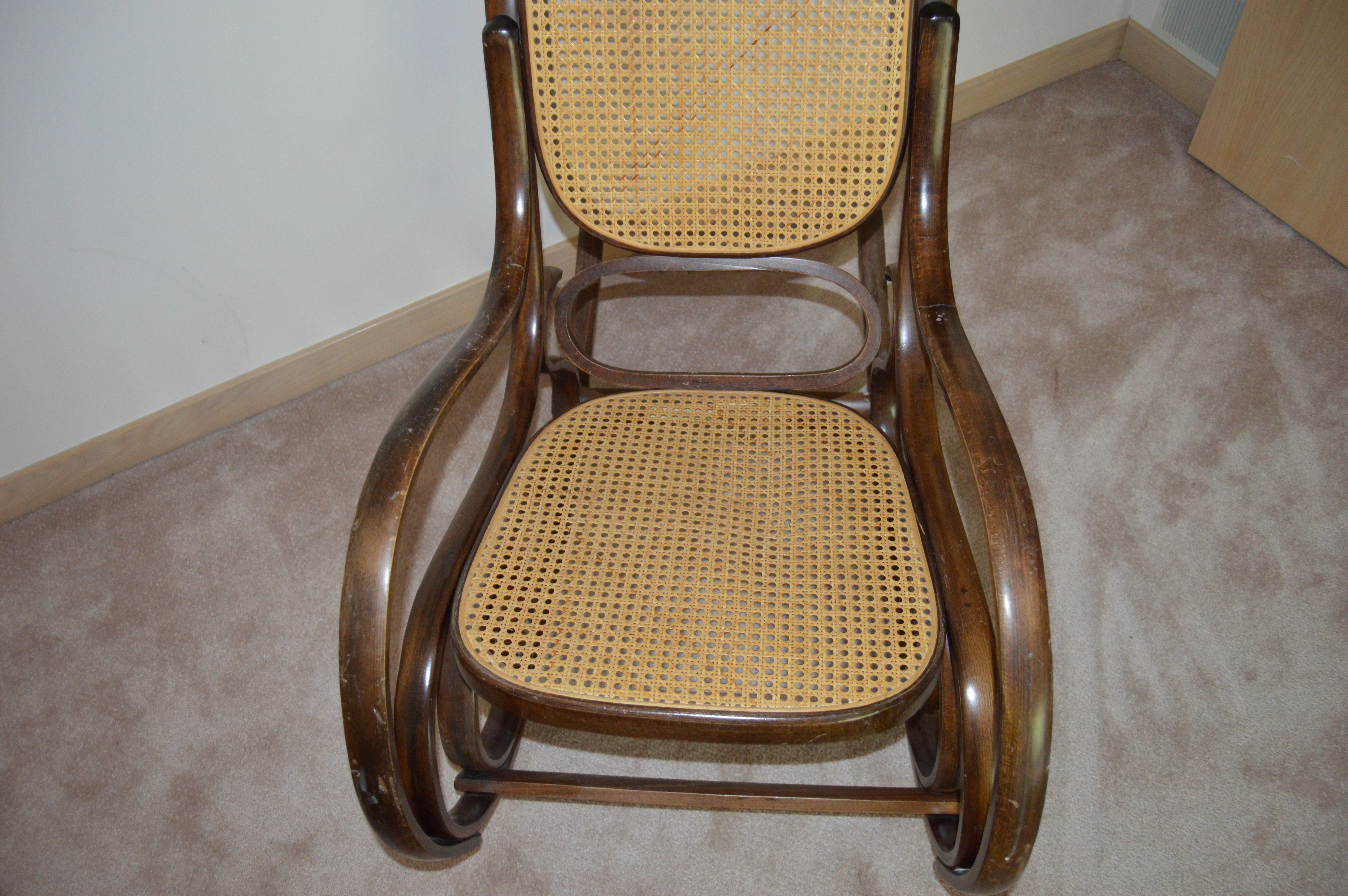 Thonet Style Bentwood Cane Rocking Chair