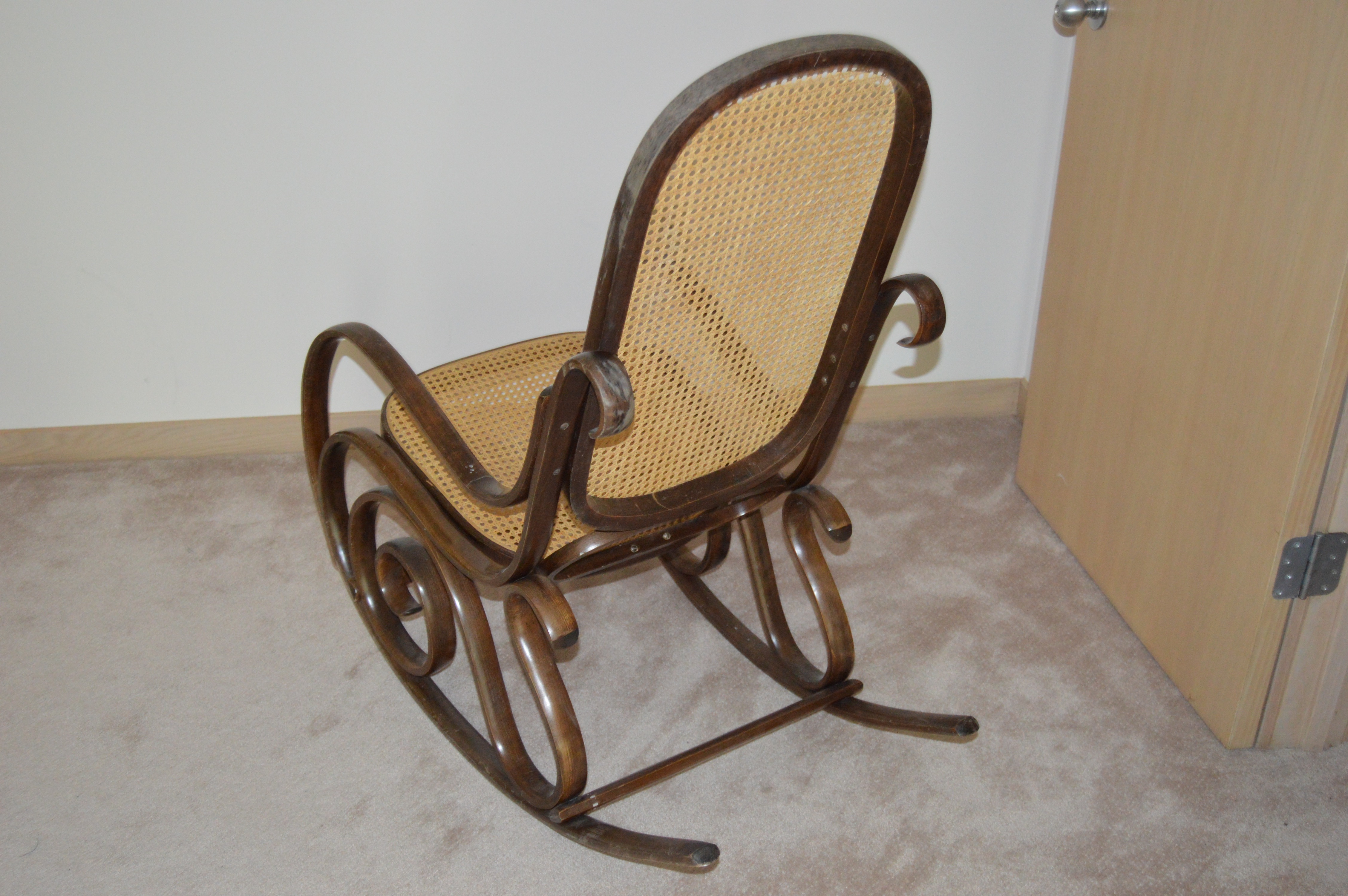 Thonet Style Bentwood Cane Rocking Chair