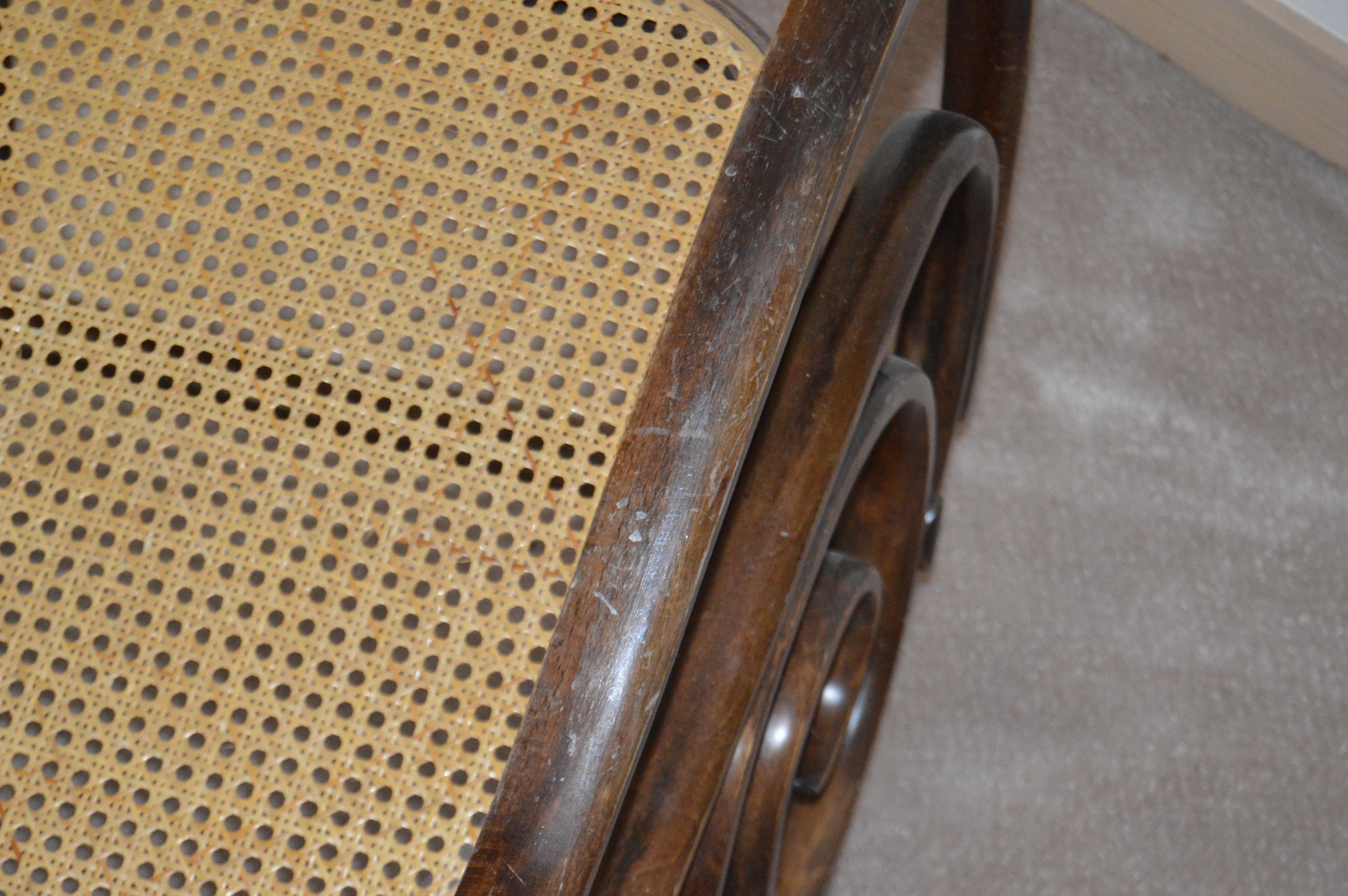 Thonet Style Bentwood Cane Rocking Chair