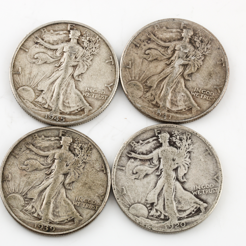 Group of 23 Walking Liberty Silver Half Dollars