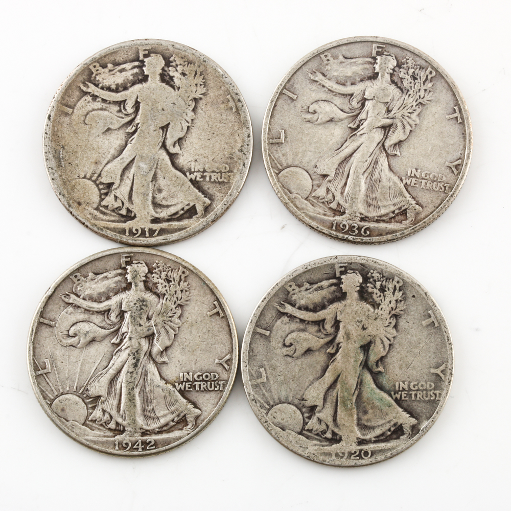 Group of 23 Walking Liberty Silver Half Dollars