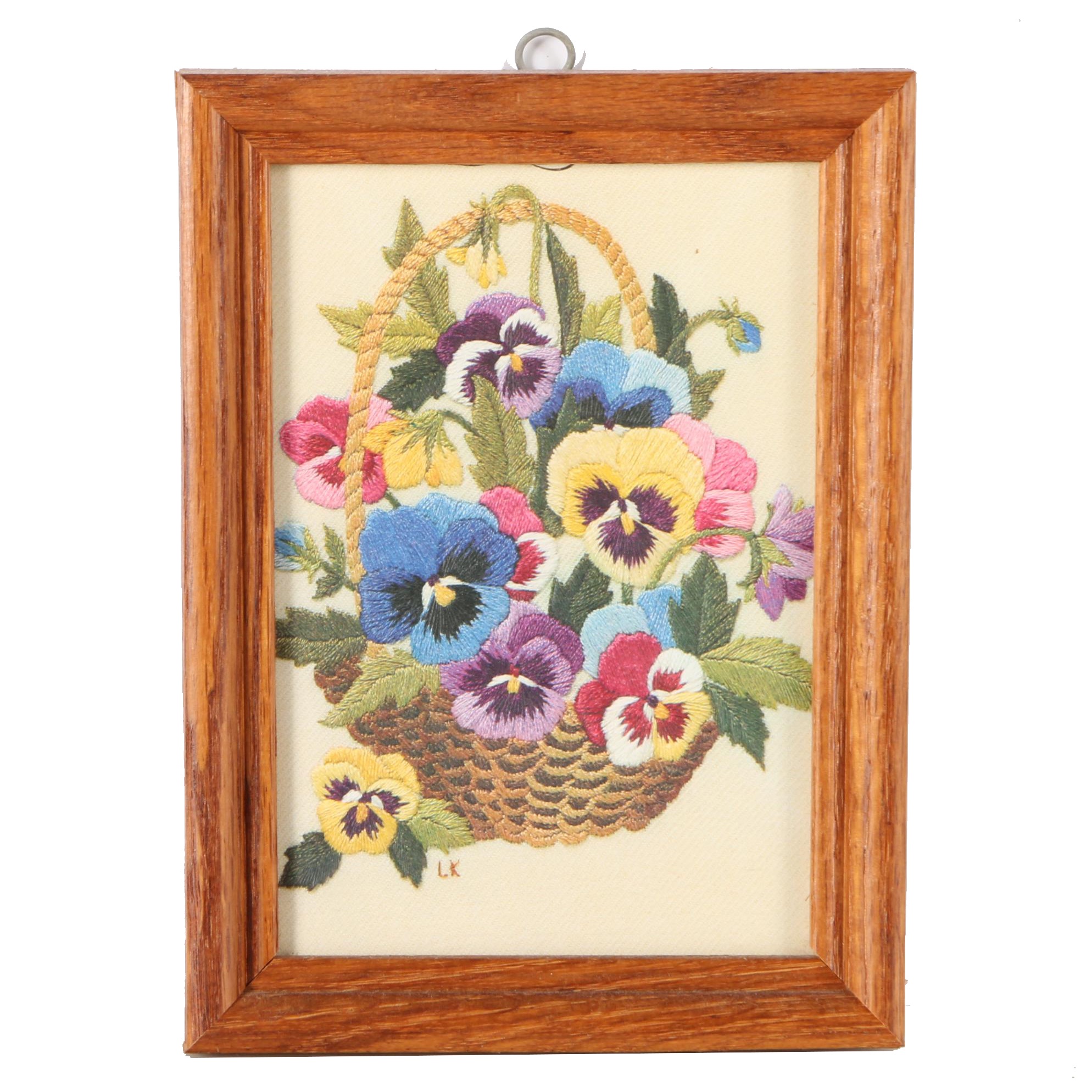 Offset Lithograph of Floral Embroidery