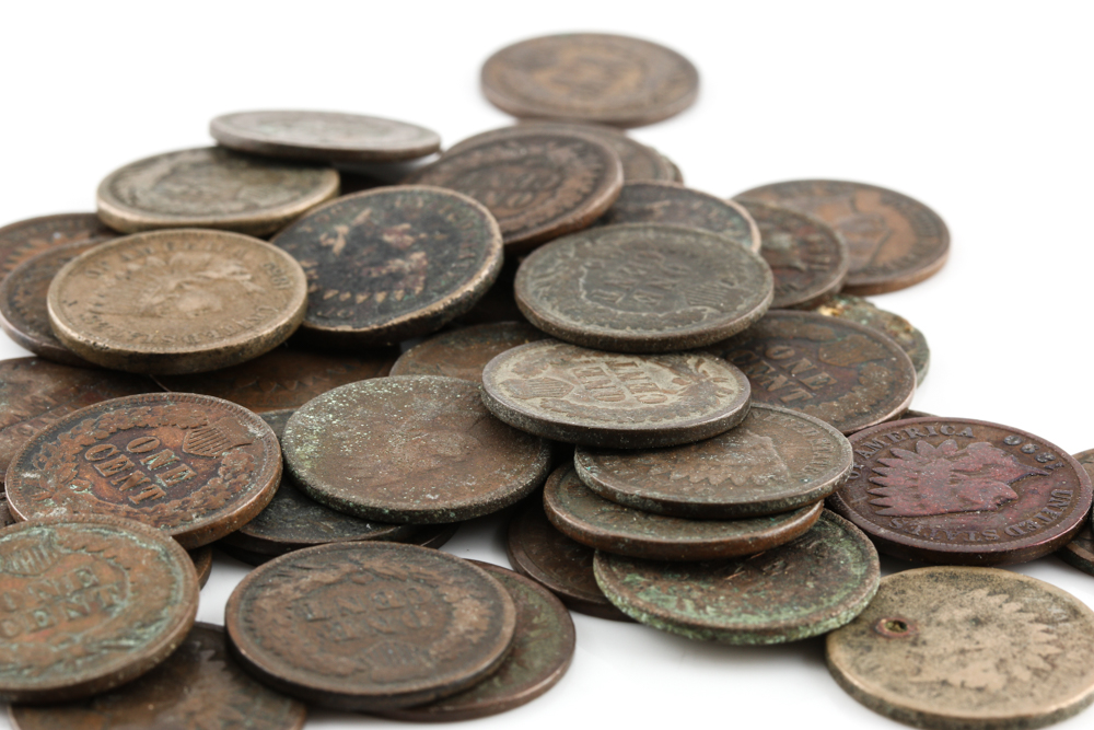 Group of 43 Various Indian Head Cents