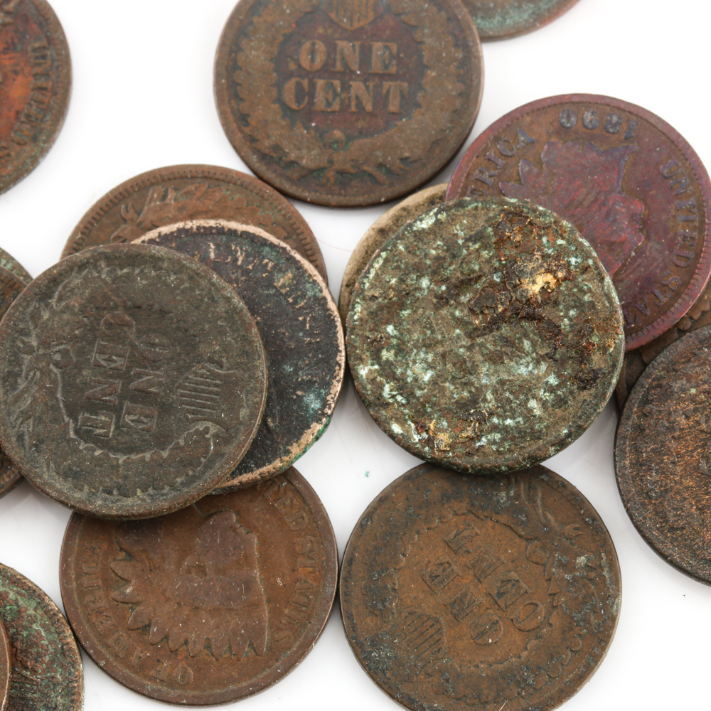 Group of 43 Various Indian Head Cents