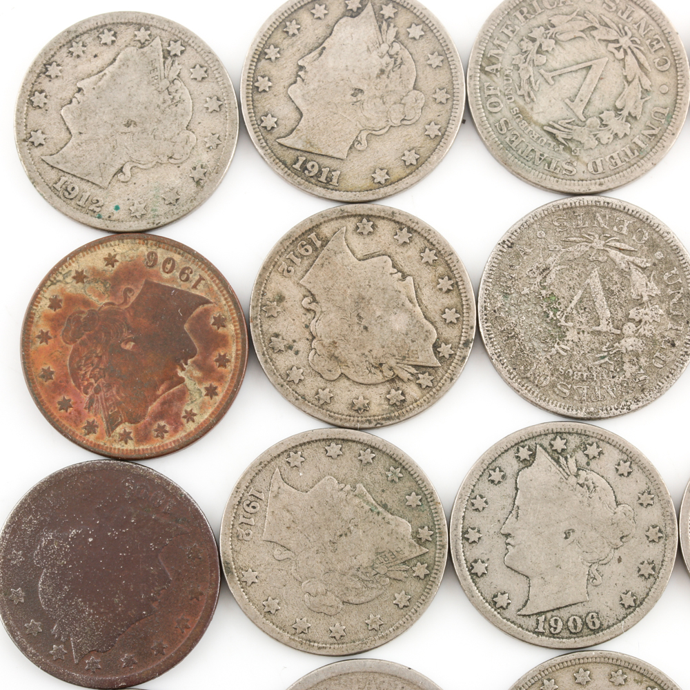 Group of 22 Liberty Nickels