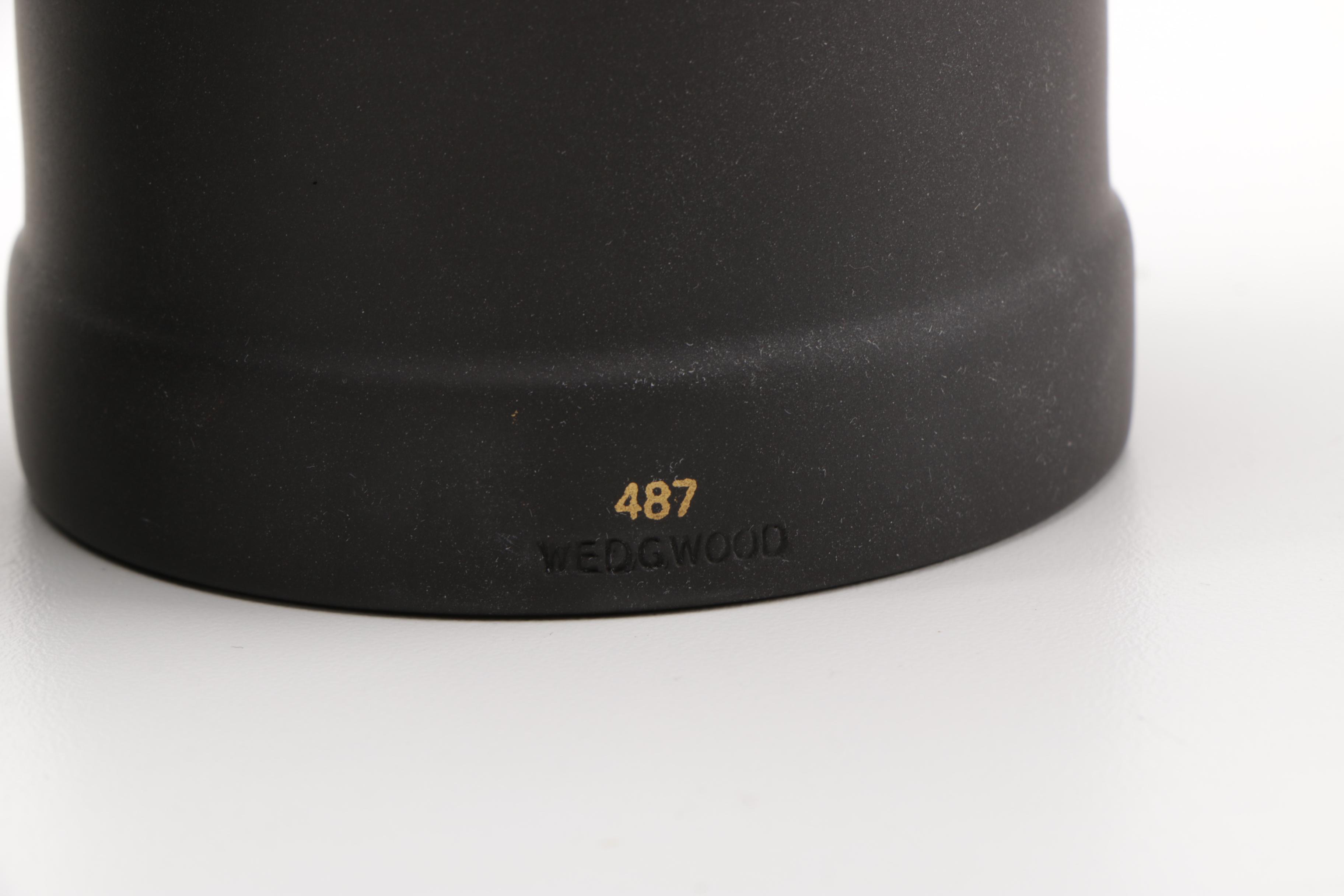 Wedgwood Black Basalt Busts of Lincoln and Eisenhower