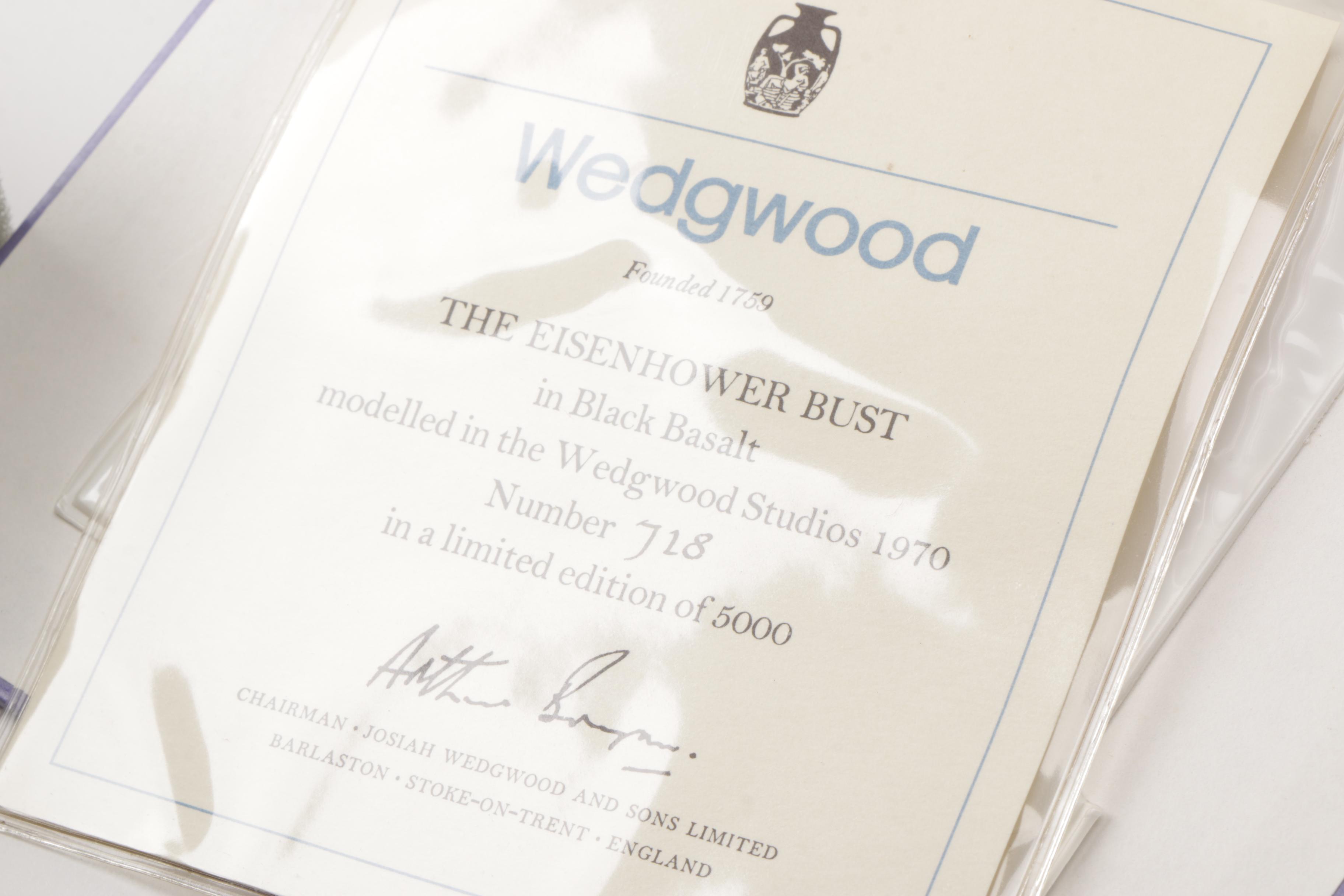 Wedgwood Black Basalt Busts of Lincoln and Eisenhower