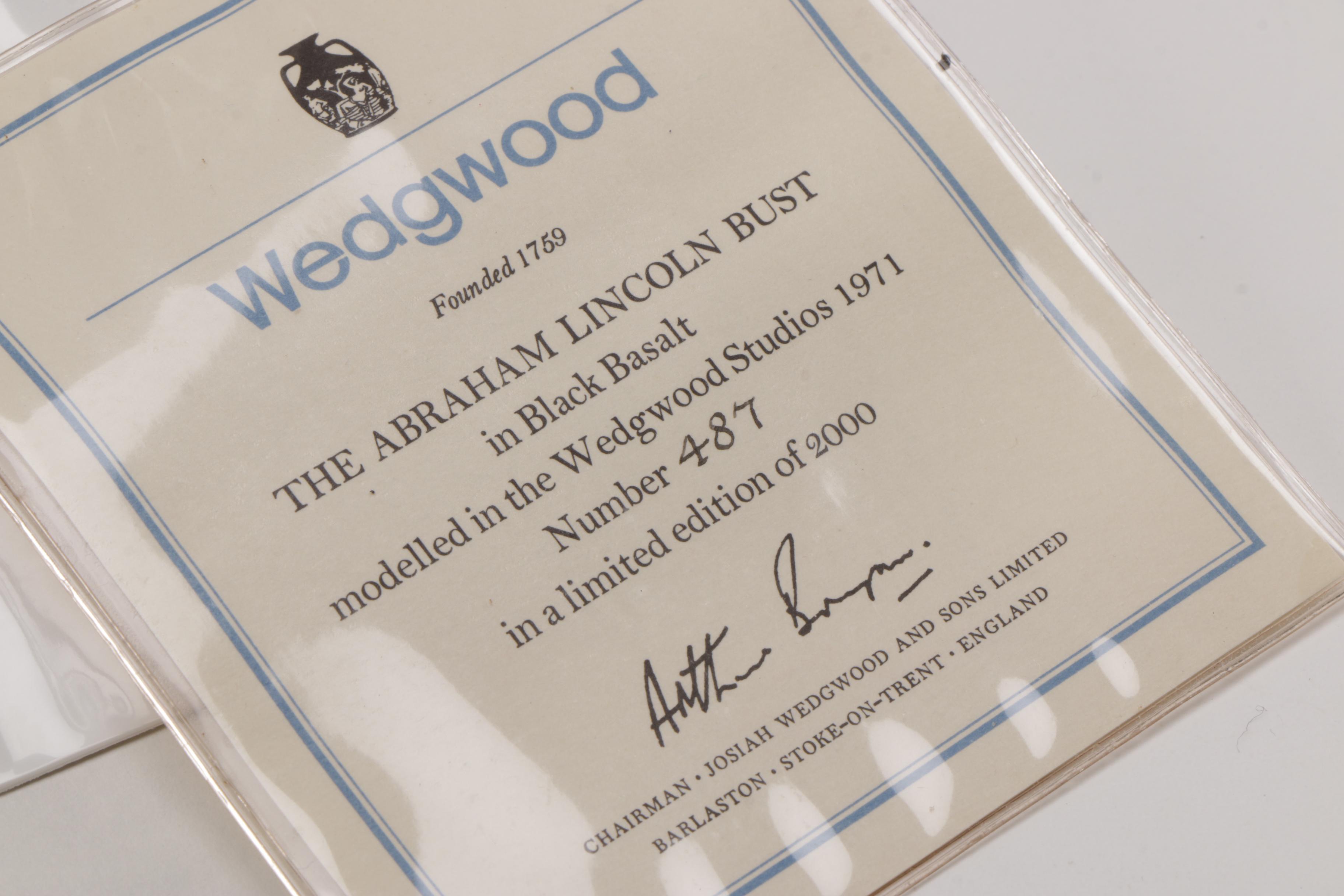 Wedgwood Black Basalt Busts of Lincoln and Eisenhower