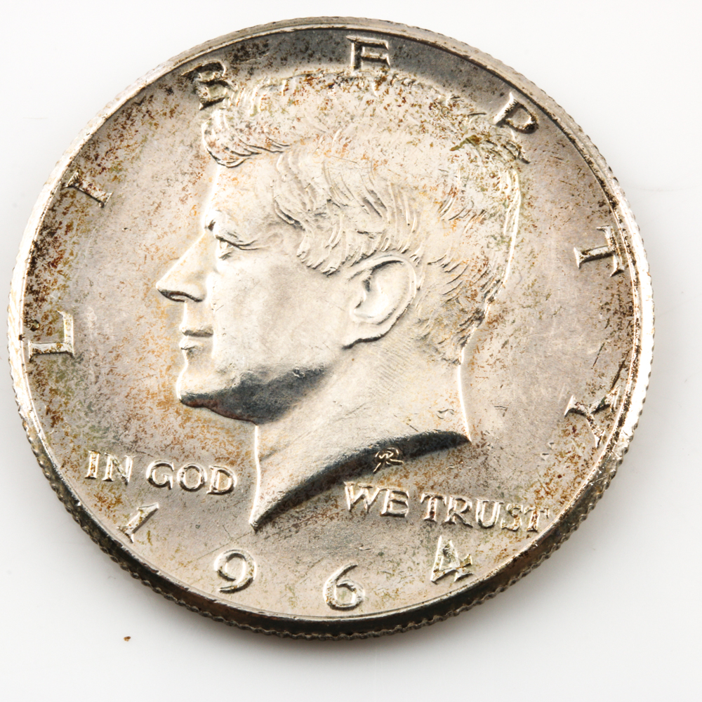 Group of Seven 1964 JFK Silver Half Dollars