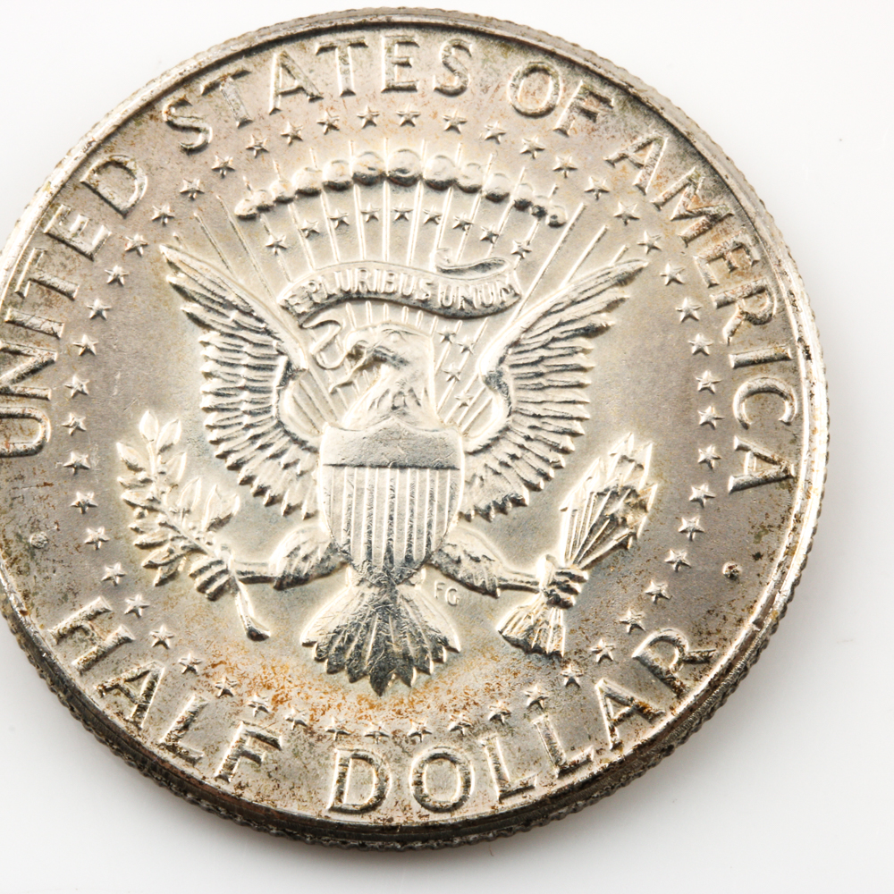 Group of Seven 1964 JFK Silver Half Dollars