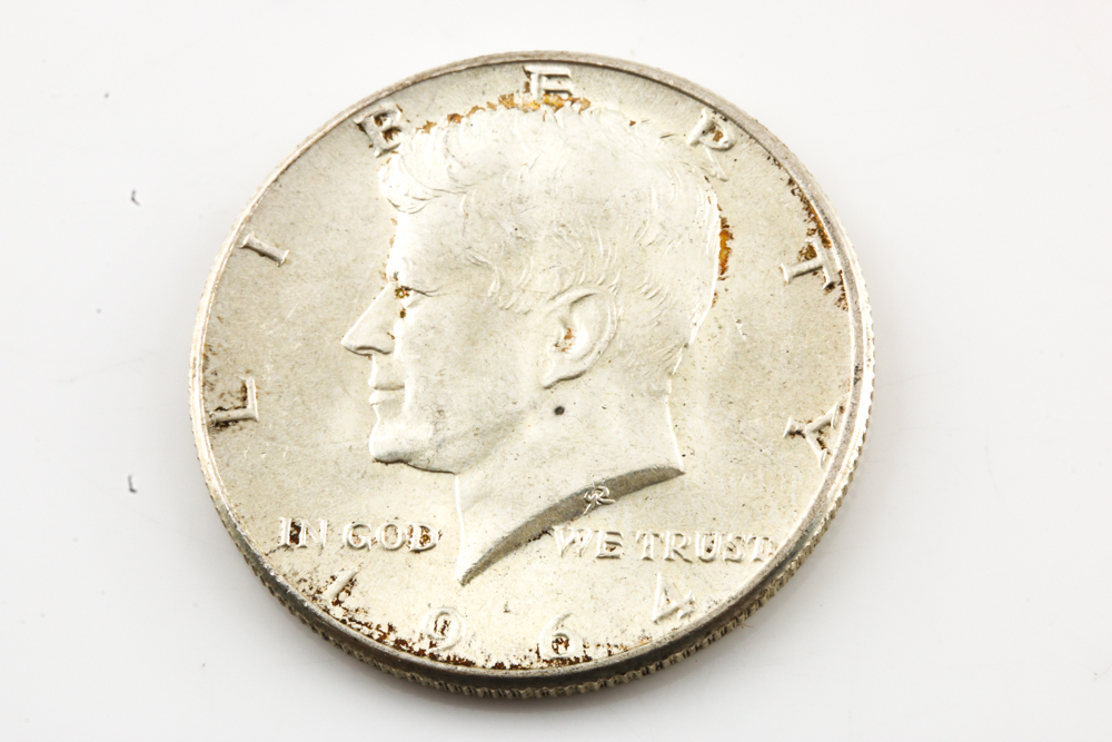 Group of Seven 1964 JFK Silver Half Dollars