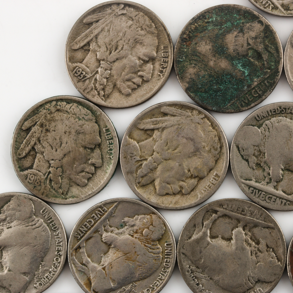 Group of 36 Buffalo Nickels