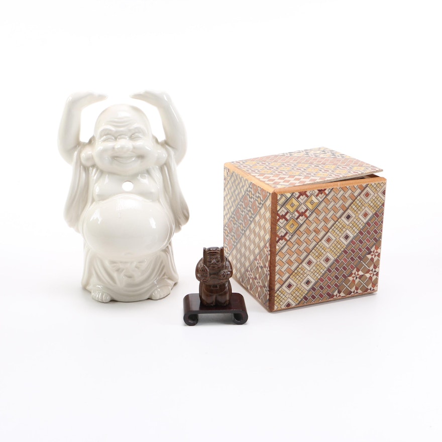 Asian Figurines And Box