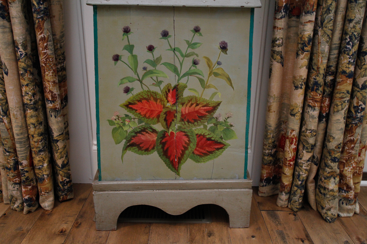 Antique French Morbier Style Painted Tall Case Clock