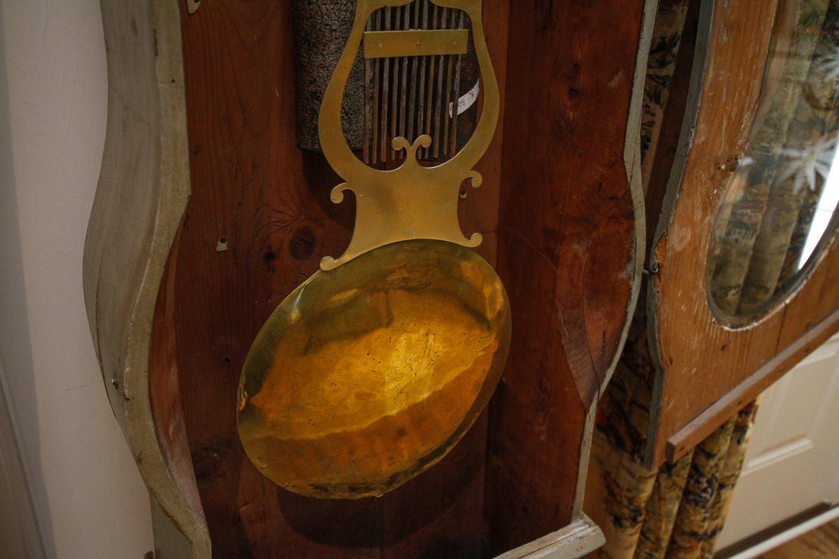 Antique French Morbier Style Painted Tall Case Clock