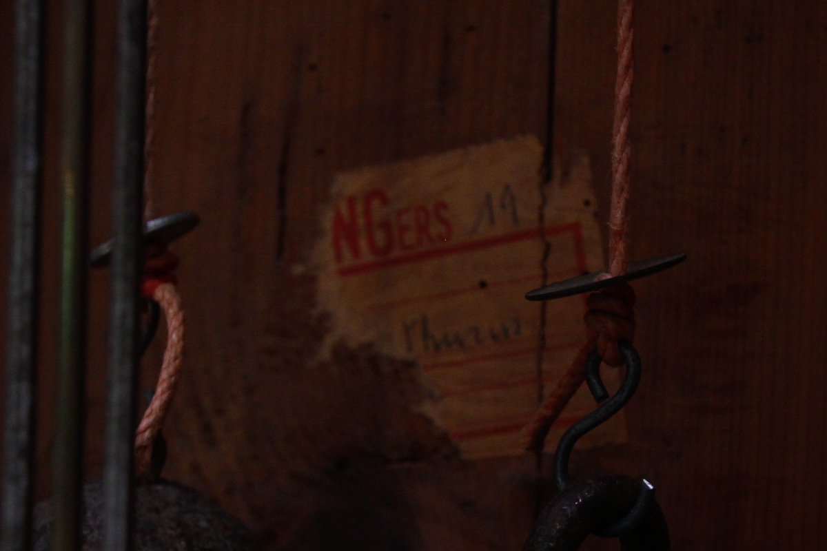 Antique French Morbier Style Painted Tall Case Clock