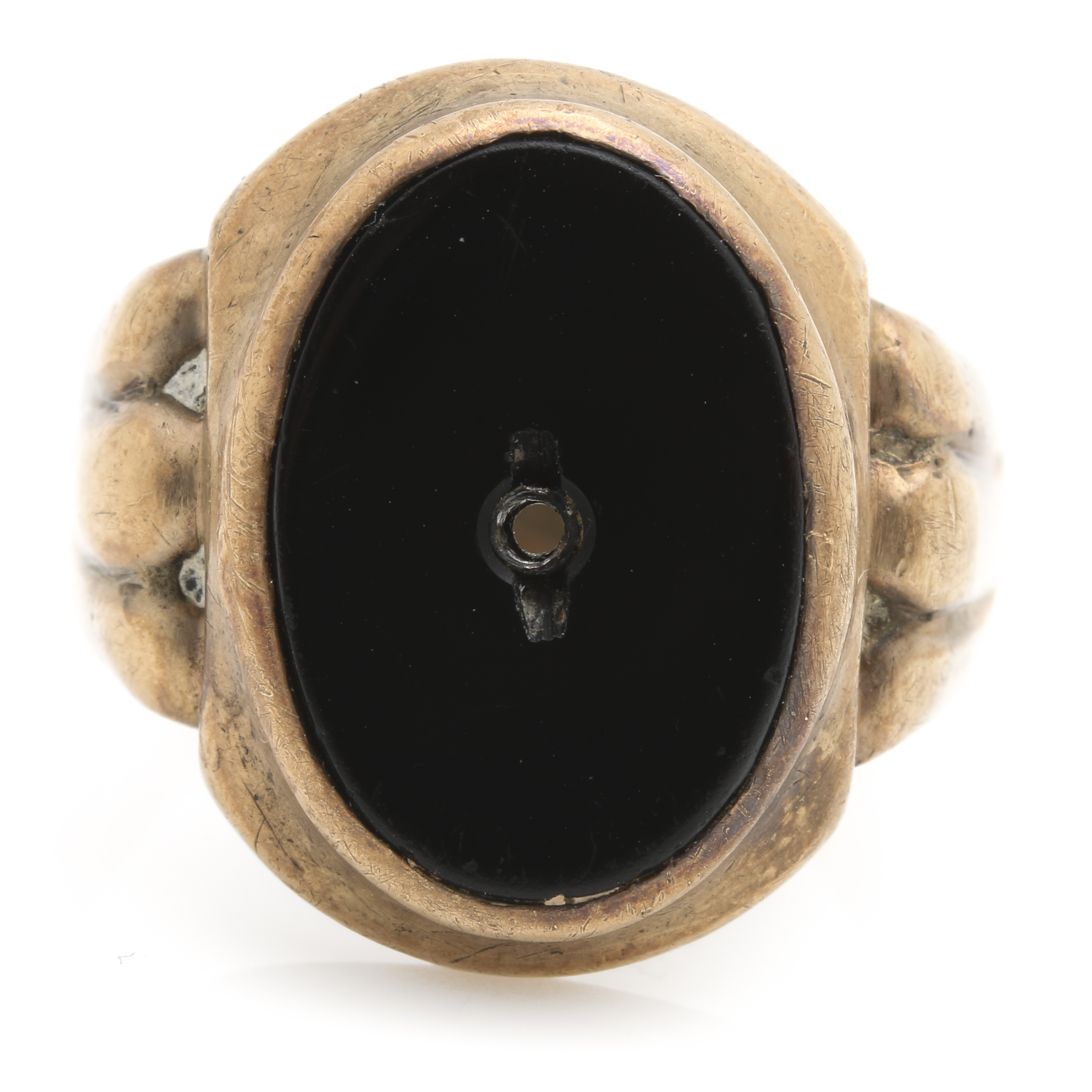14K Yellow Gold Black Onyx Ring