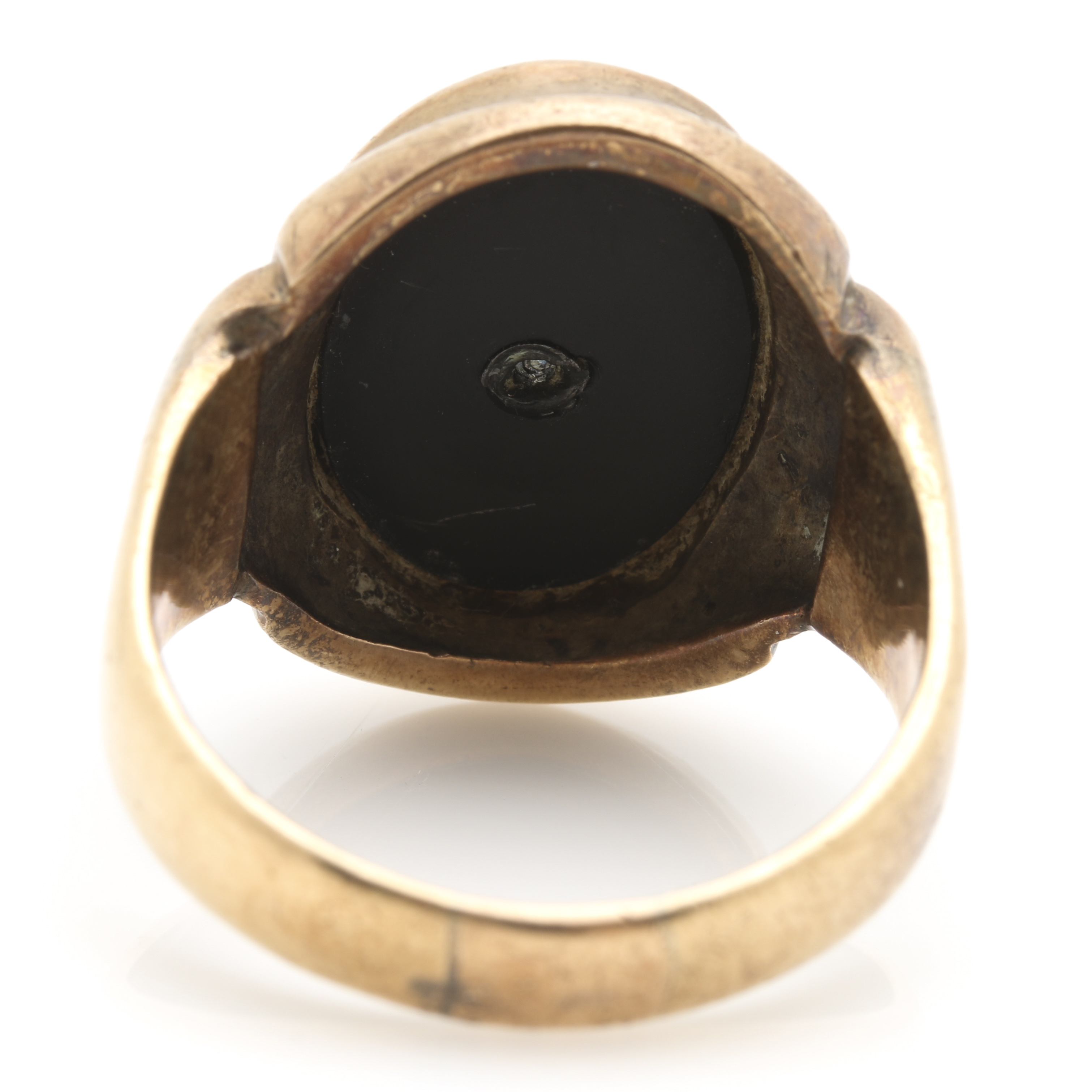 14K Yellow Gold Black Onyx Ring