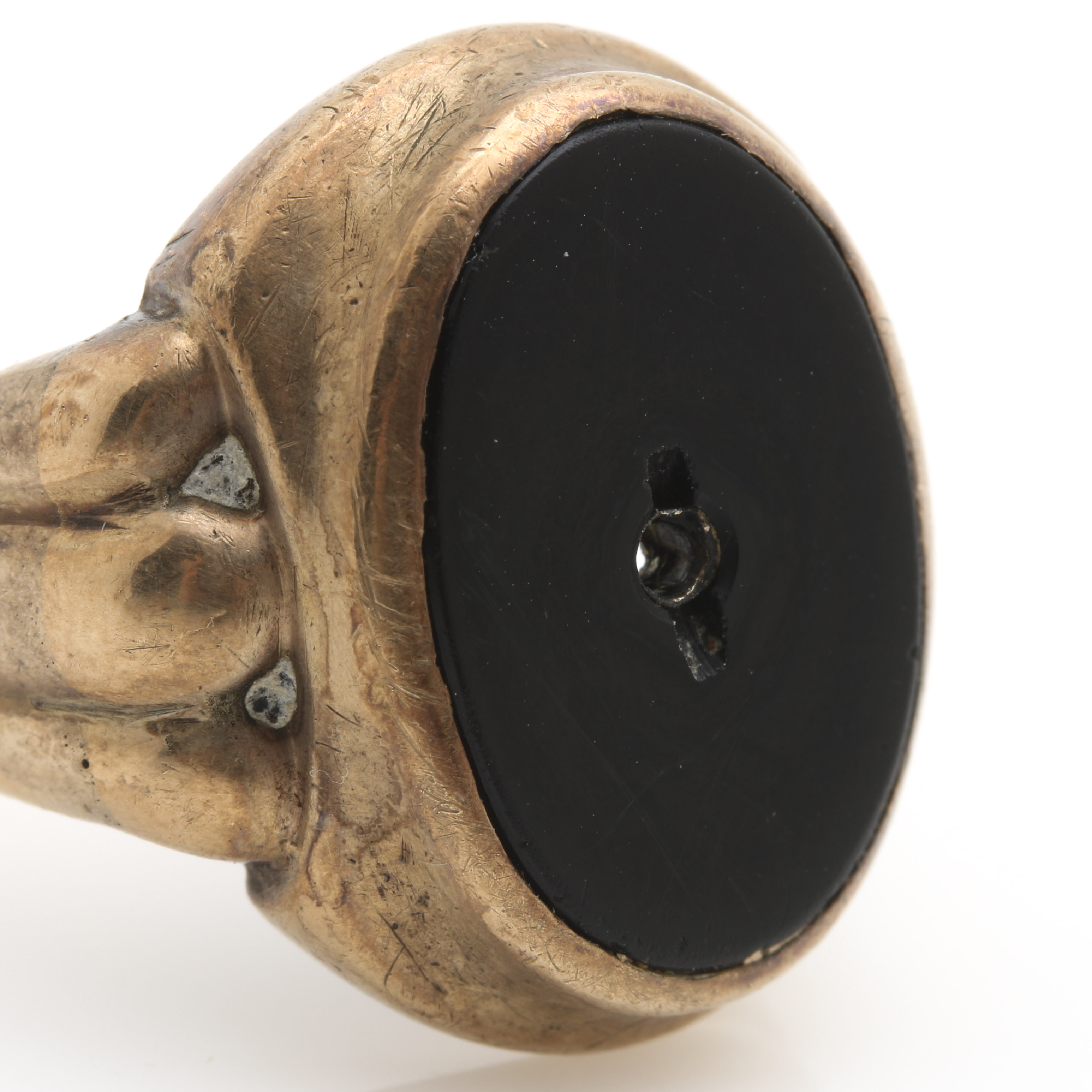 14K Yellow Gold Black Onyx Ring