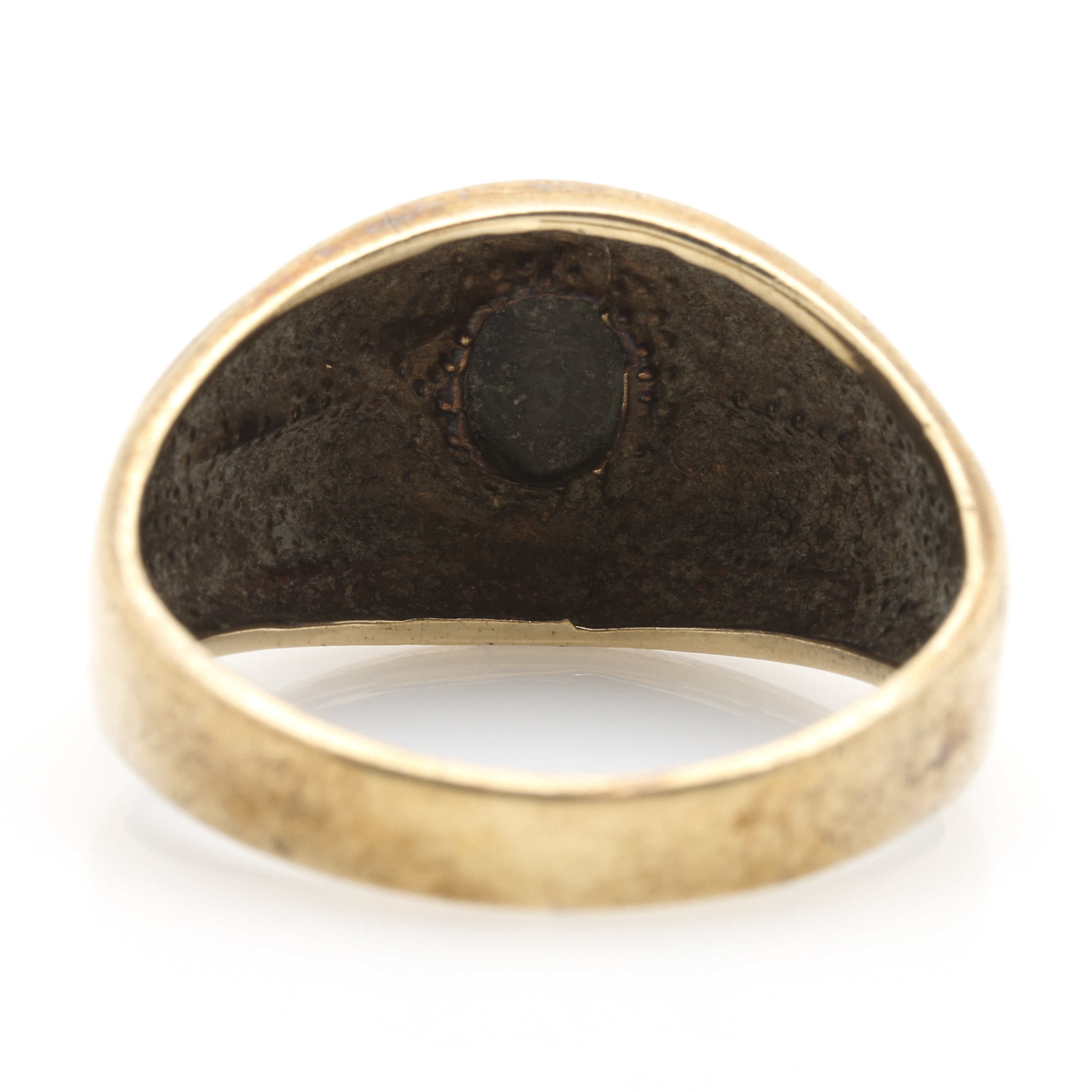 10K Yellow Gold Black Star Sapphire Ring