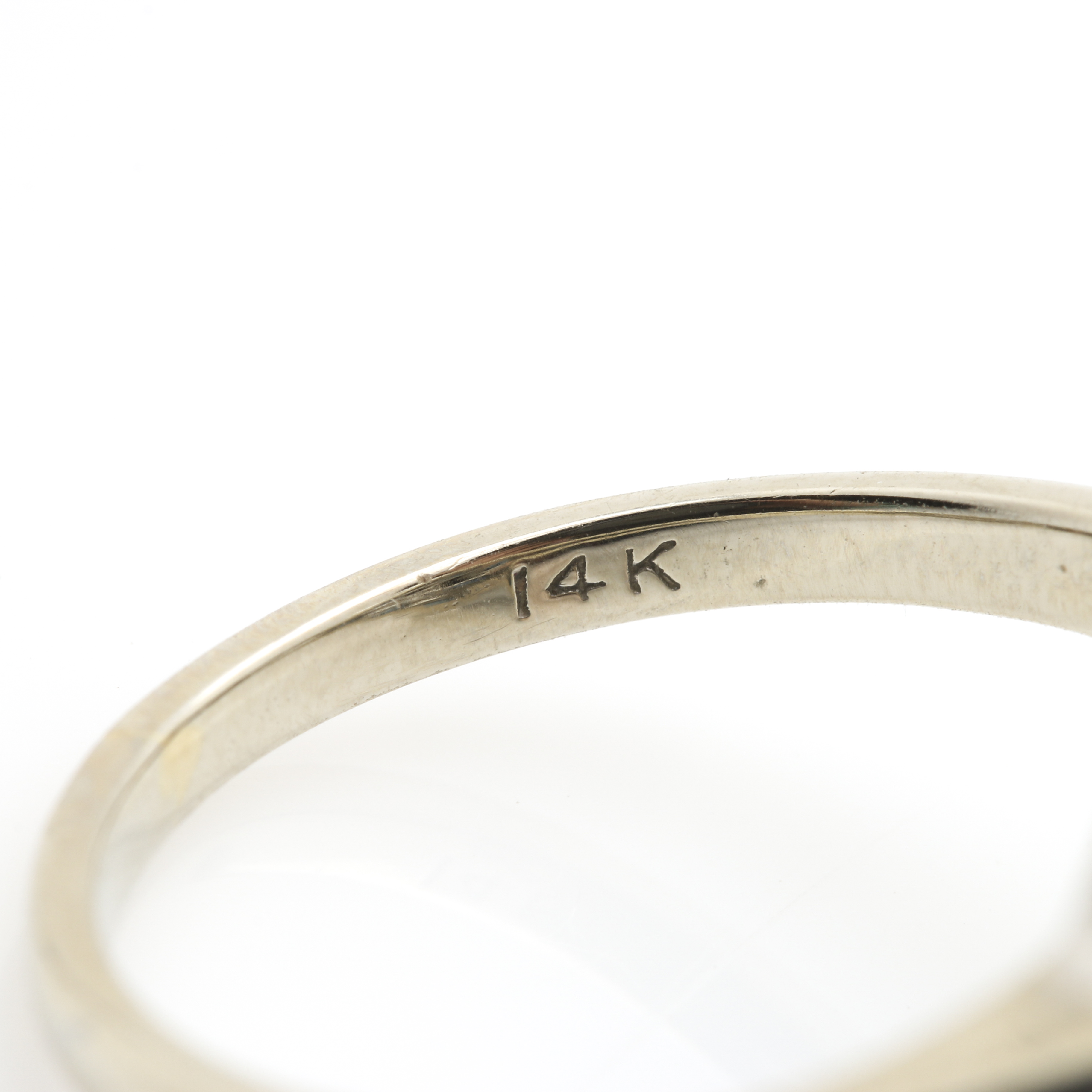 14K White Gold Diamond and Sapphire Ring