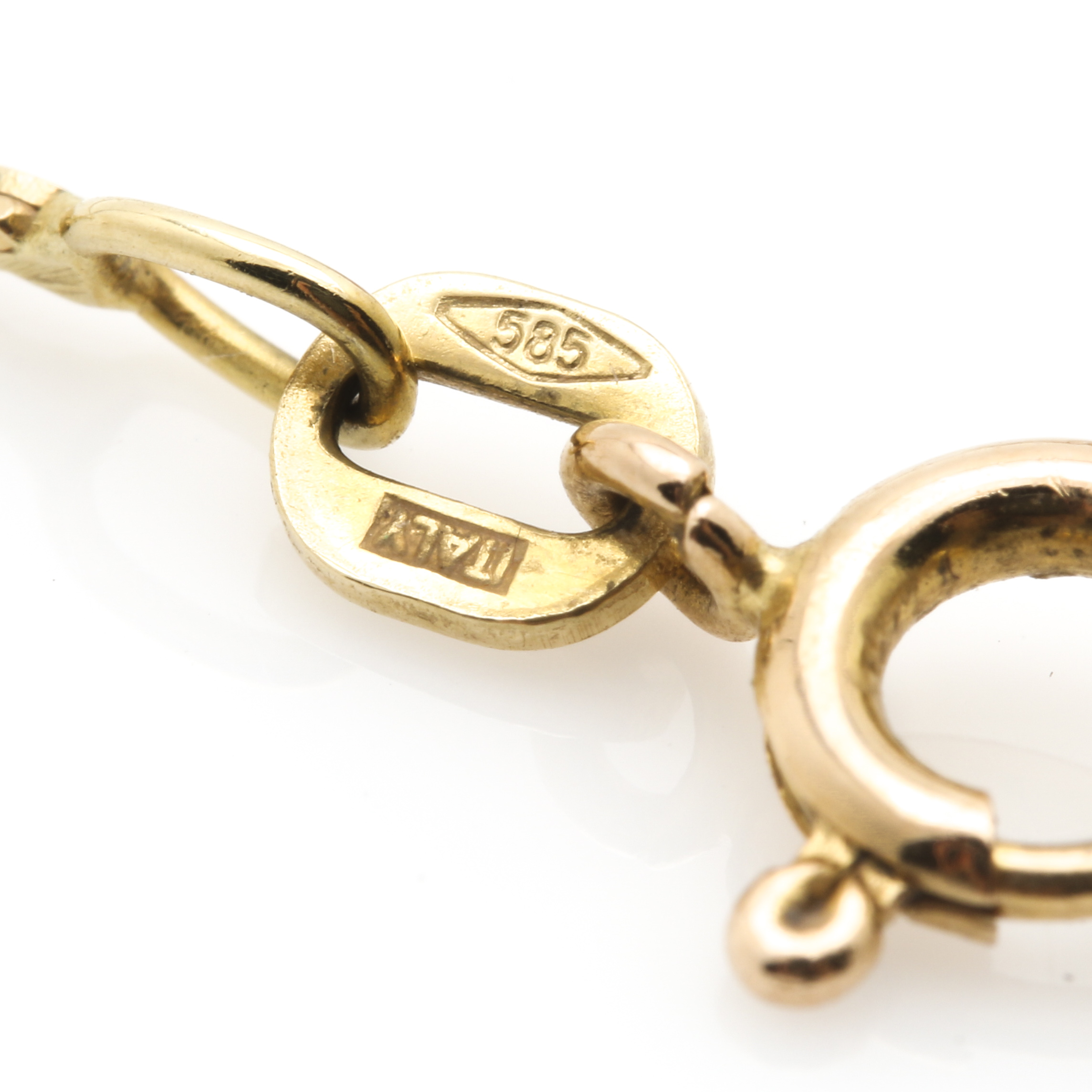 14K Yellow Gold Ruby Pendant Necklace