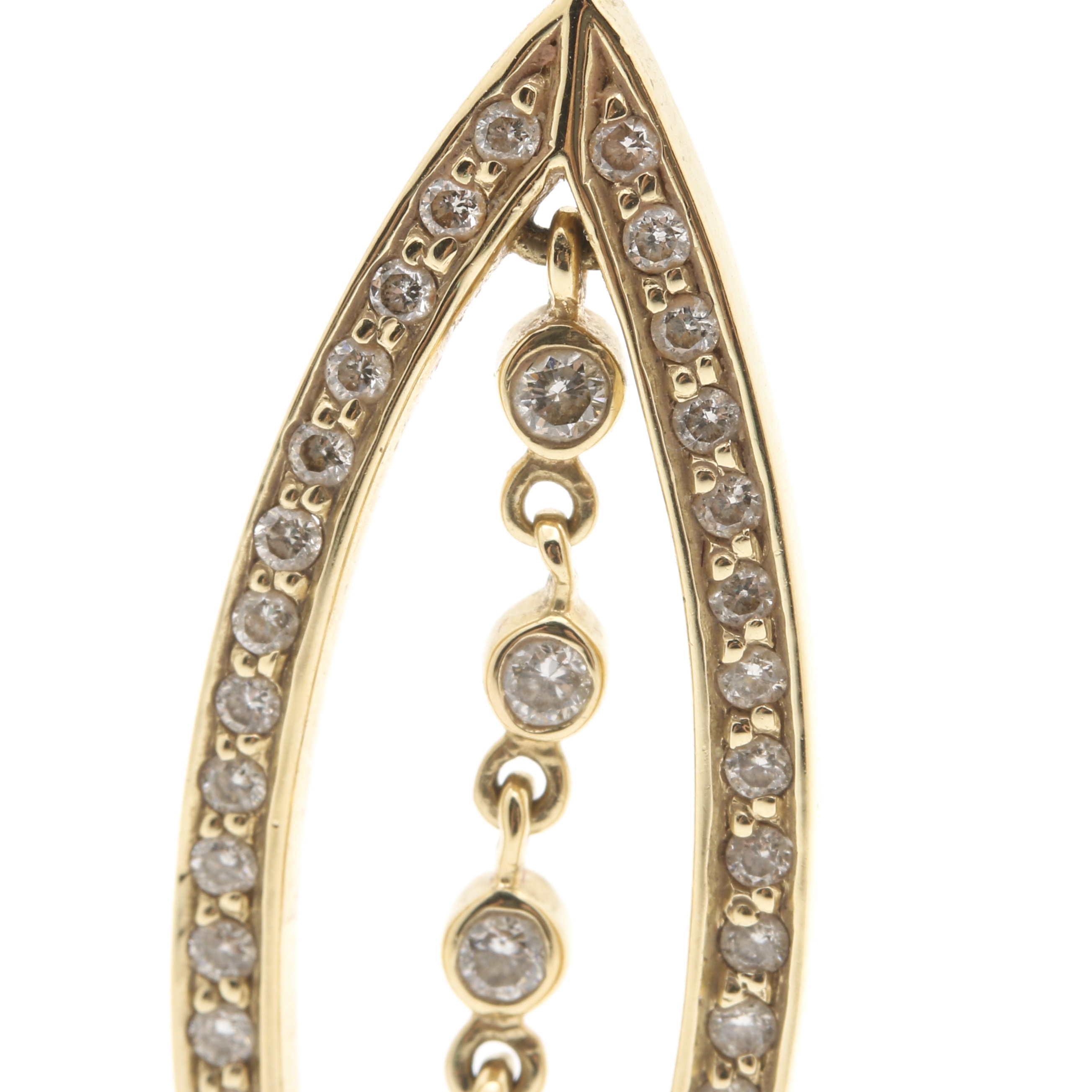 14K Yellow Gold Diamond Pendant Necklace