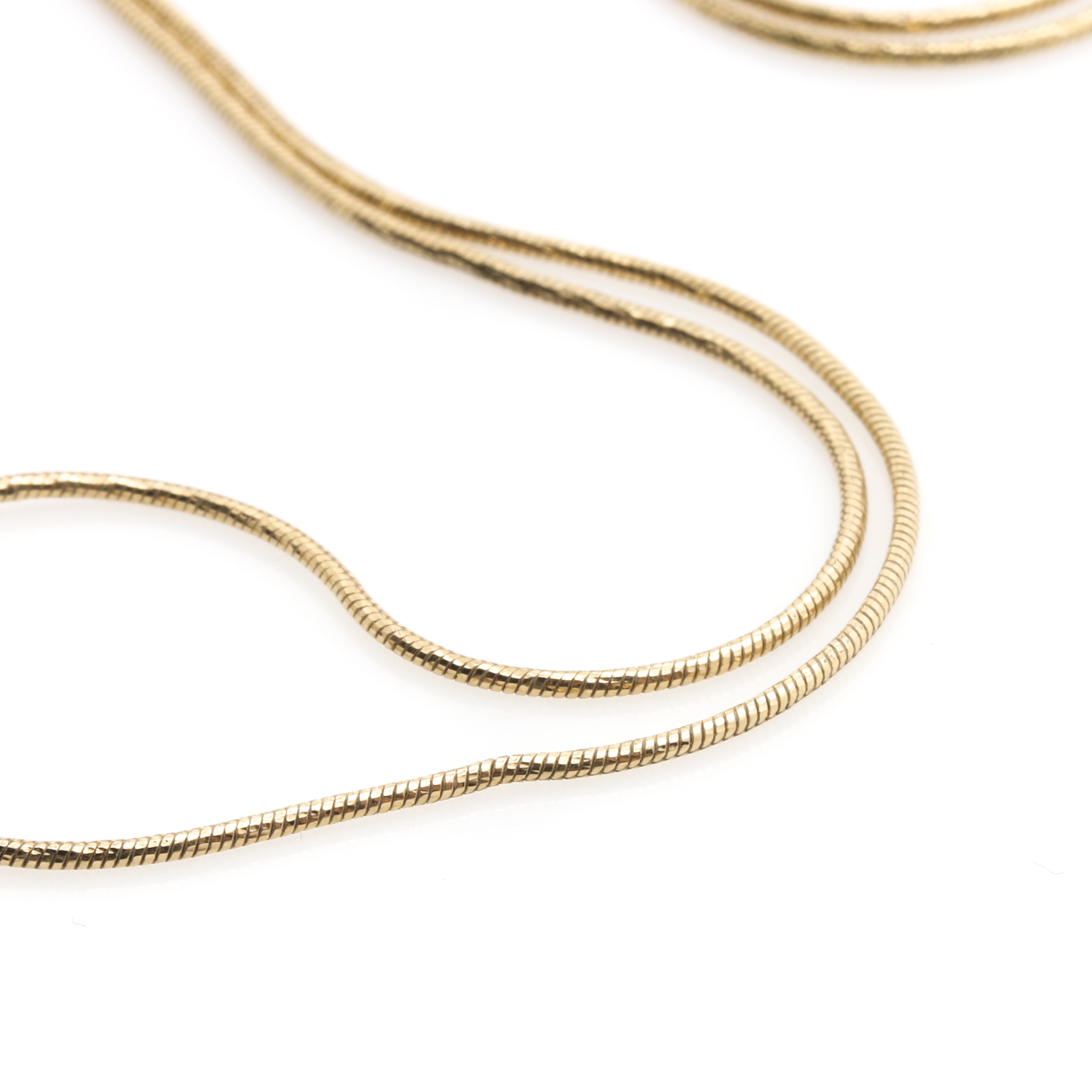 14K Yellow Gold Herringbone Chain Necklace