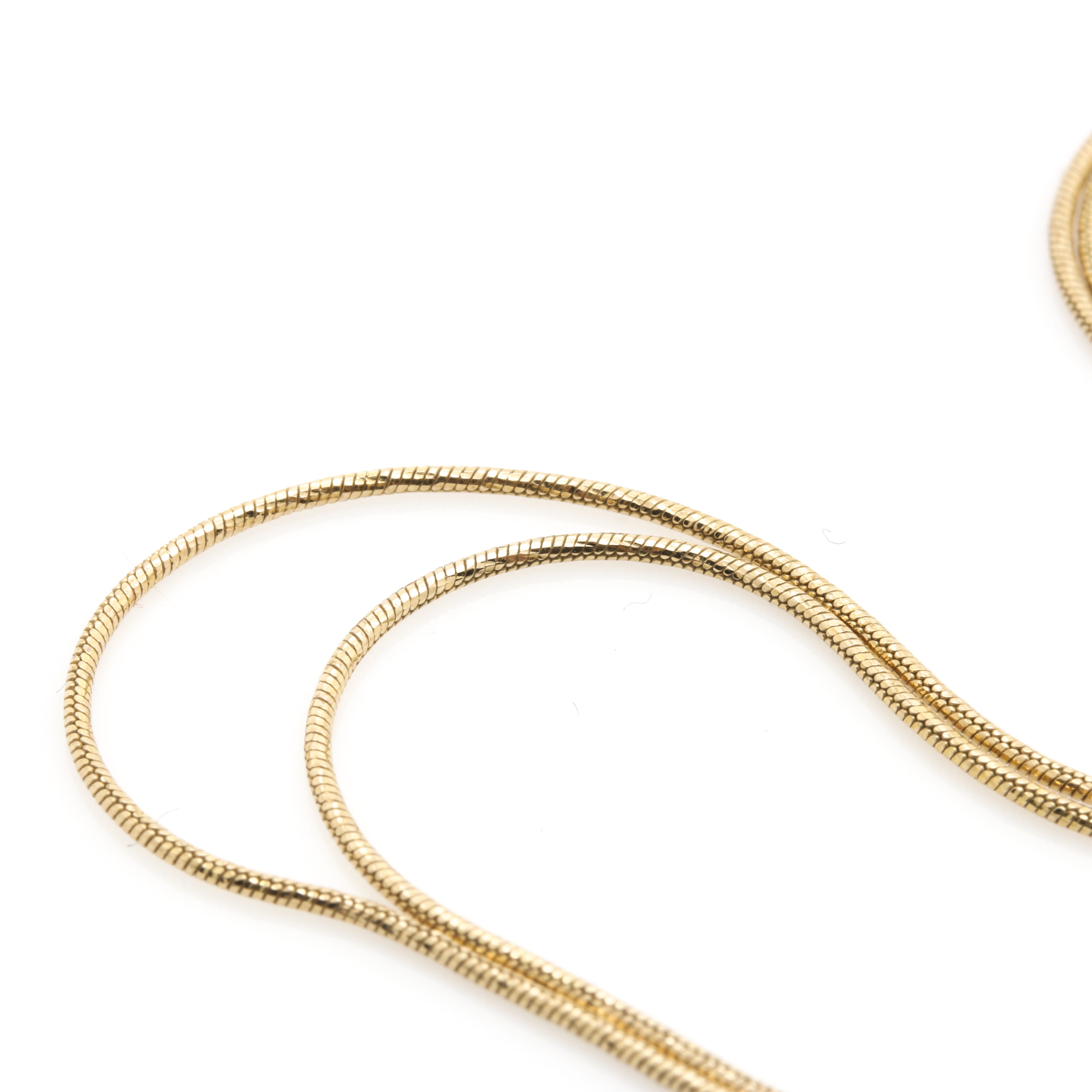 14K Yellow Gold Herringbone Chain Necklace