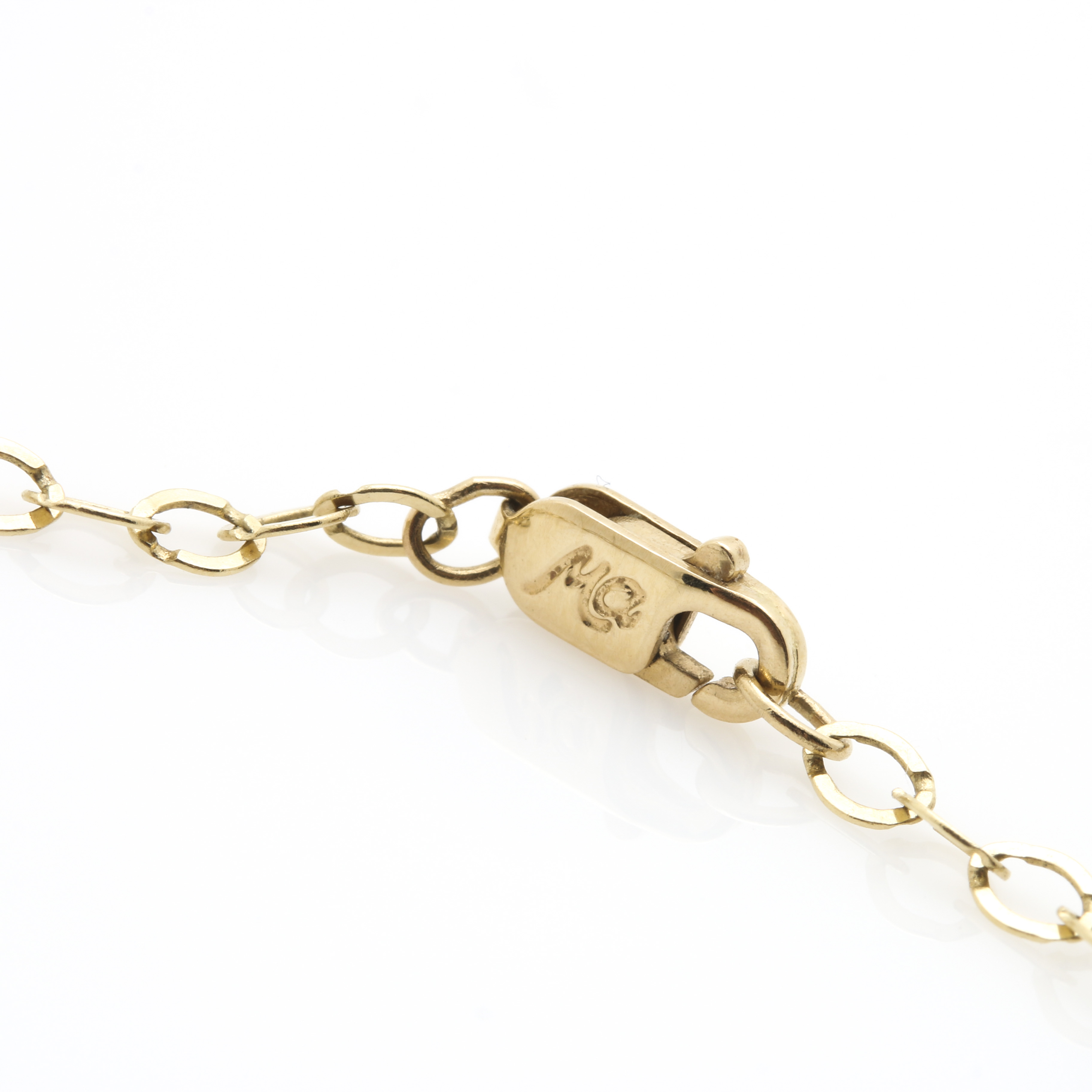14K Two Tone Fancy Link Necklace