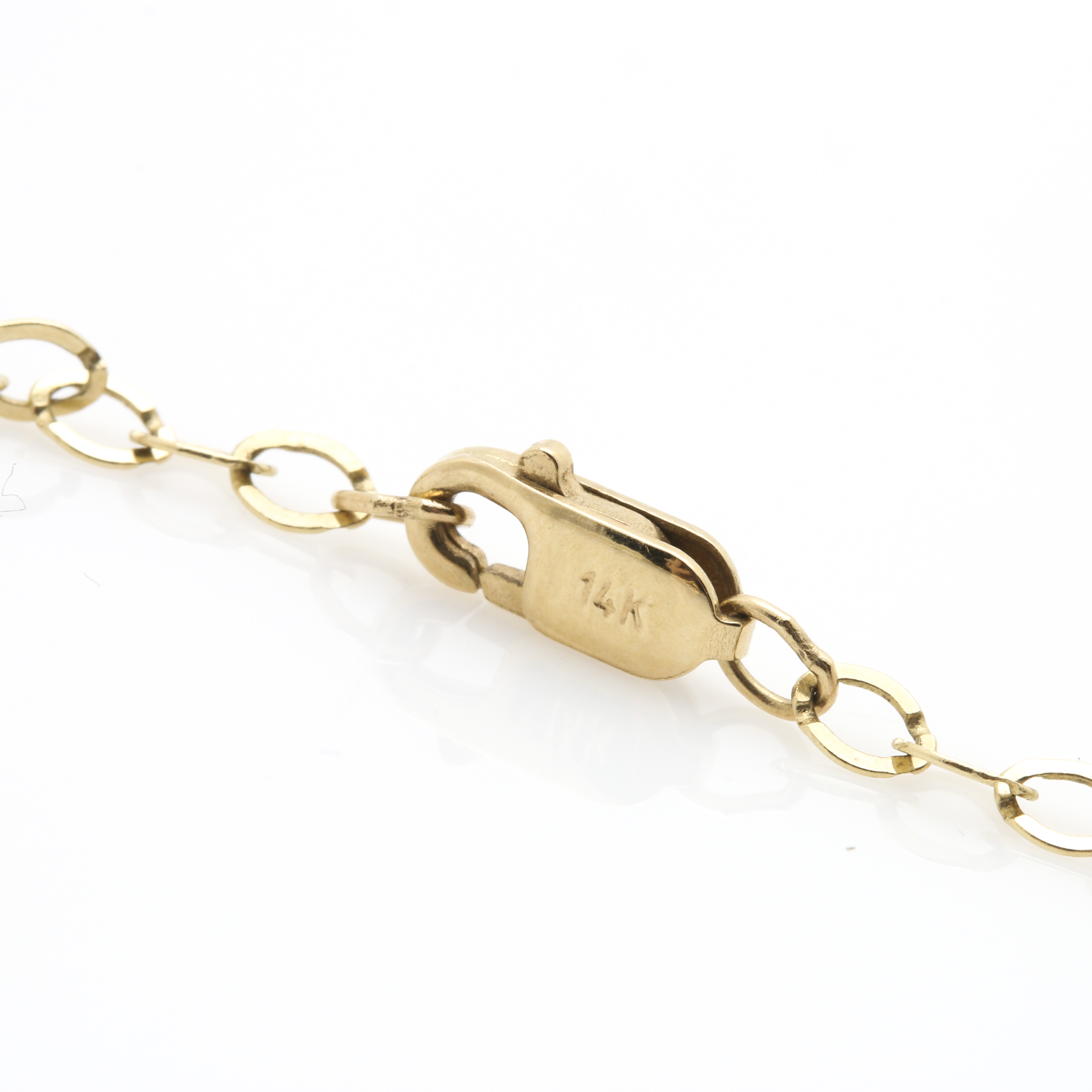 14K Two Tone Fancy Link Necklace