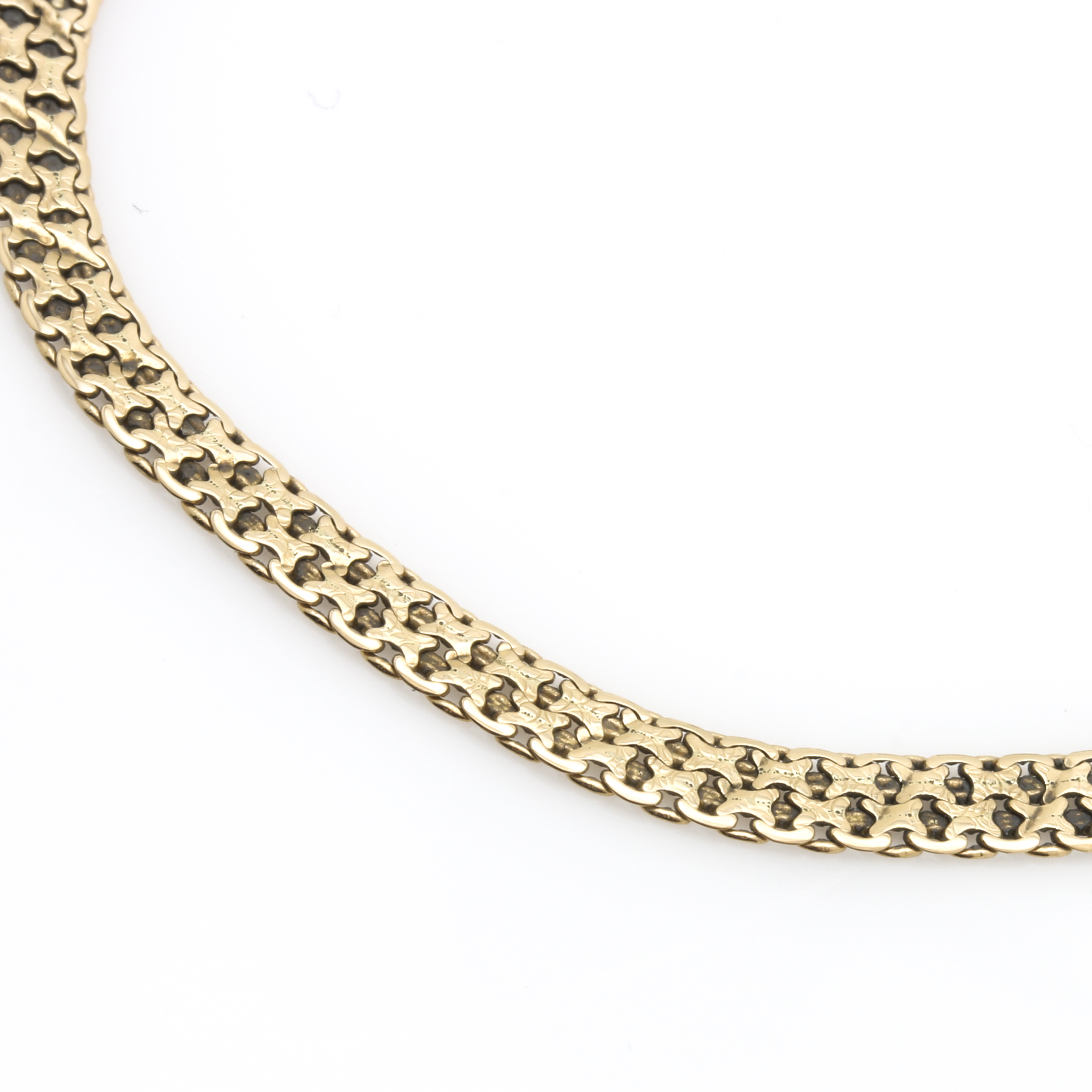 14K Yellow Gold Woven Mesh Bracelet