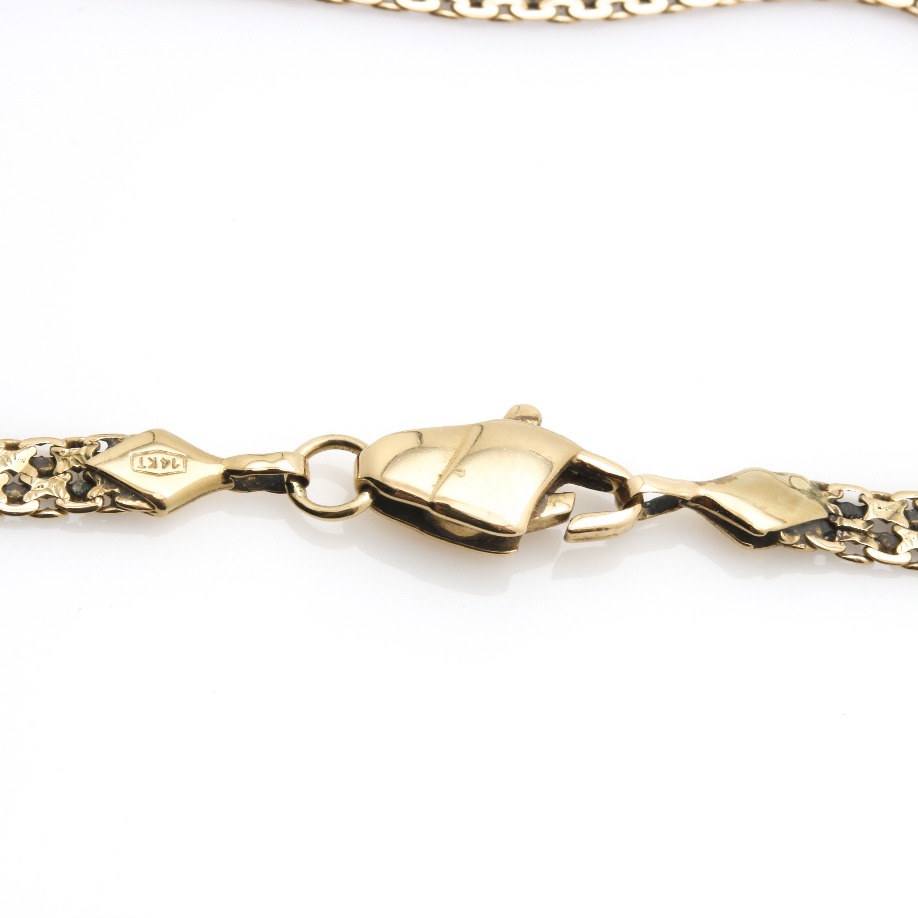 14K Yellow Gold Woven Mesh Bracelet